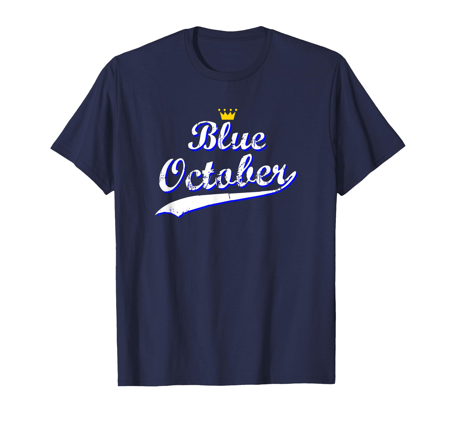 Blue October Retro Script Design T-Shirt