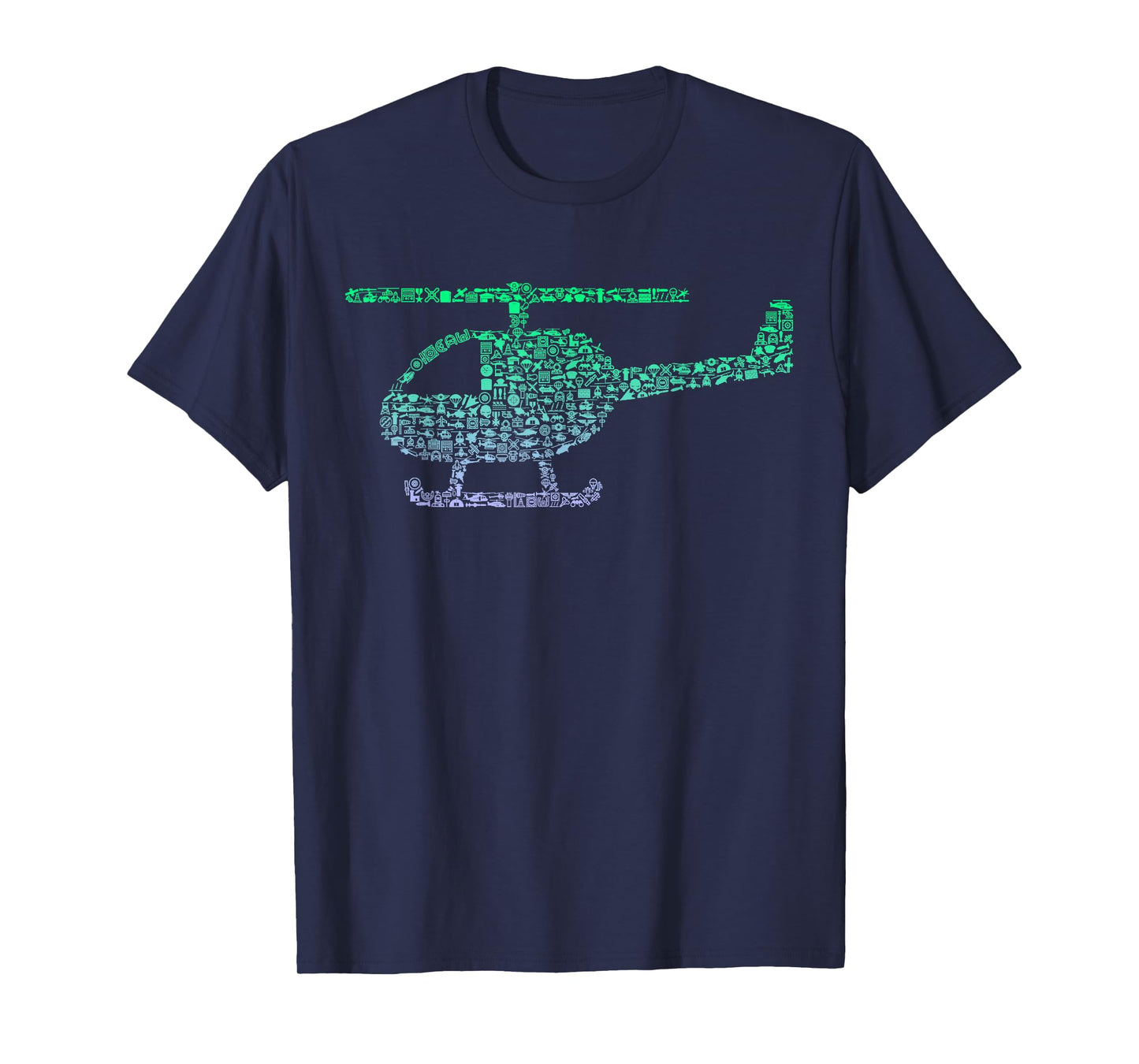 Chopper Silhouette Graphic Pilot Flying Aviation Helicopter T-Shirt