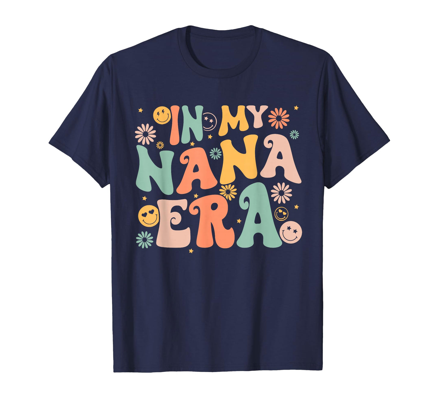 In My Nana Era Groovy Retro Cool for Grandma Mother's Day T-Shirt