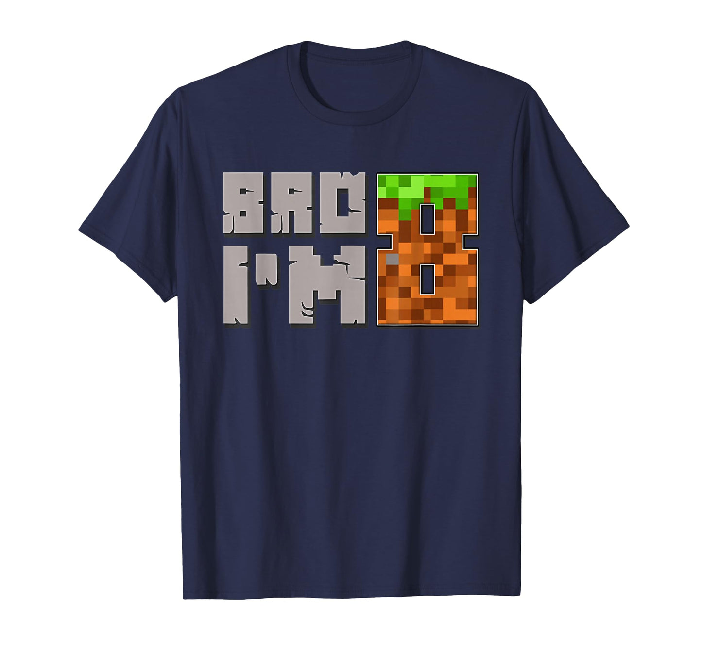 8th Birthday Boy Bro I’m 8 Year Old Gamer Pixel Boys Kids T-Shirt