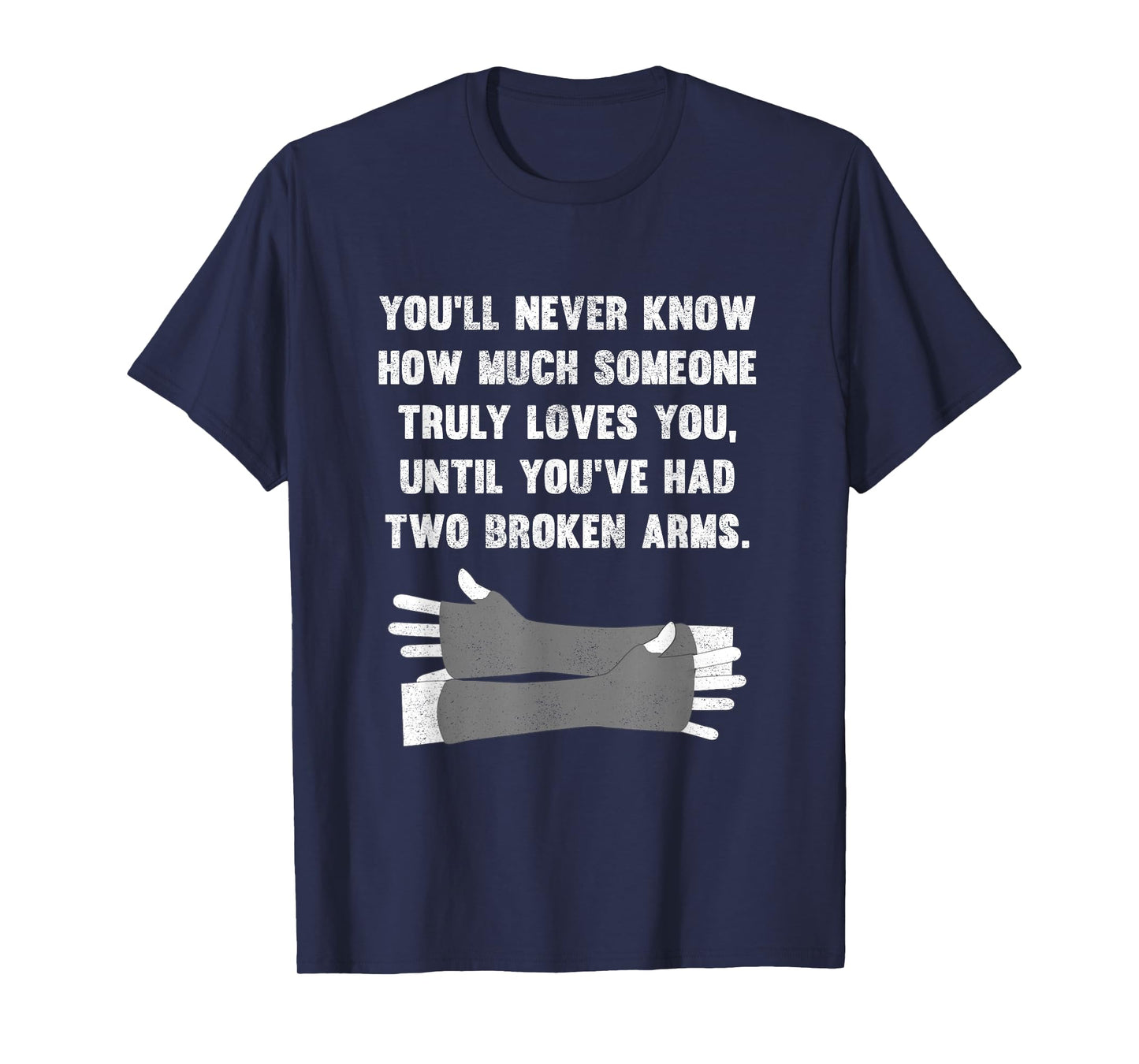 Funny Two Broken Arms Love Meme Social Media T-Shirt T-Shirt