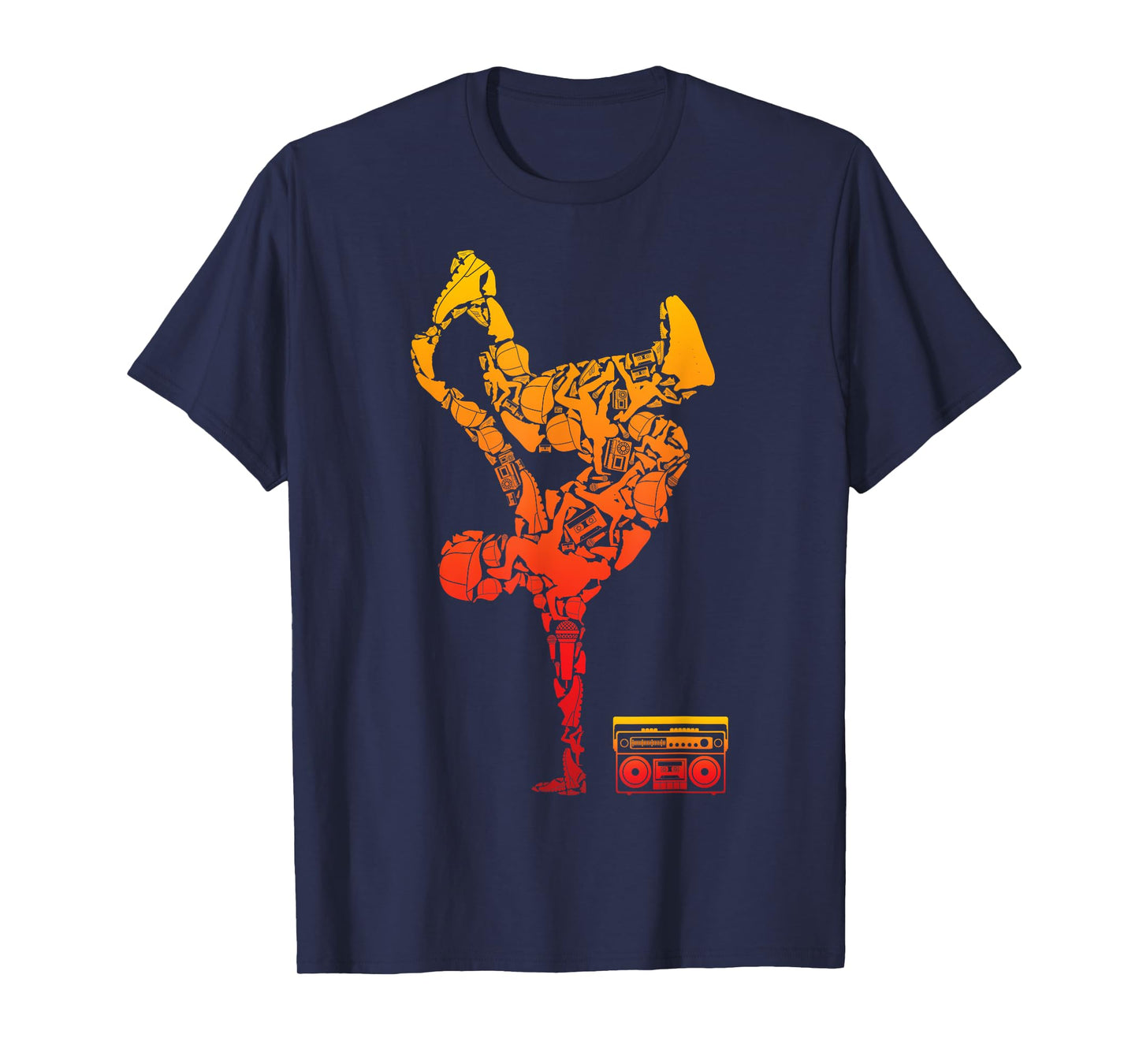 Breakdancing Boombox One Hand Freeze Hip-hop Breaking T-Shirt