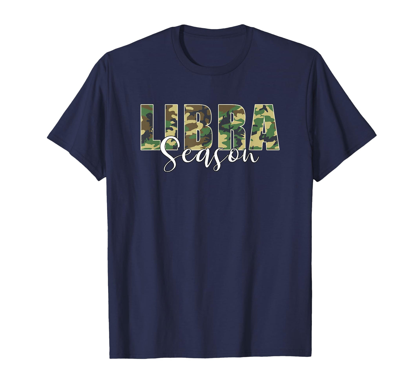Libra Season Zodiac Camo Camouflage Birthday T-Shirt