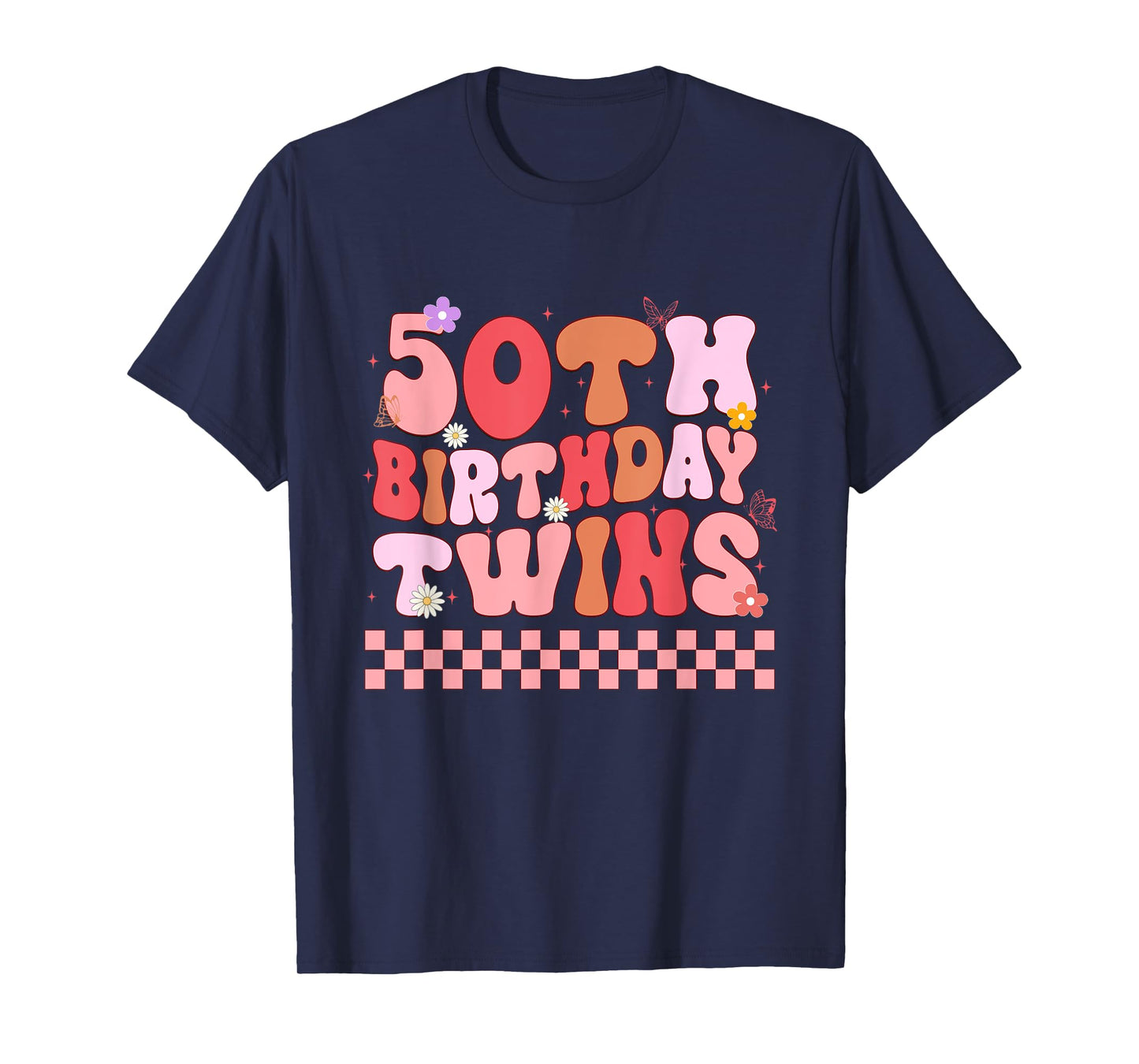 50th Birthday Twins 50 years old Matching Sibling Birthday T-Shirt