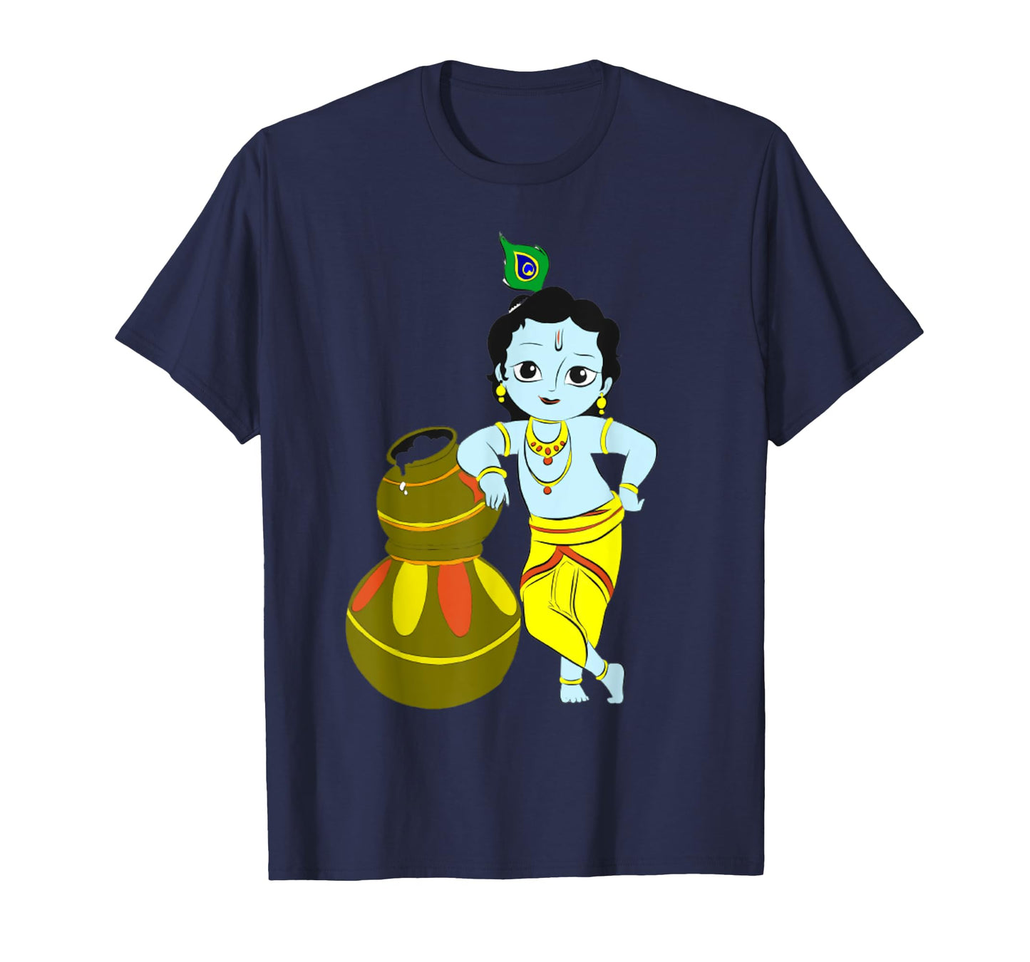 Yoga Meditation Spiritual Hindu God Krishna T-Shirt