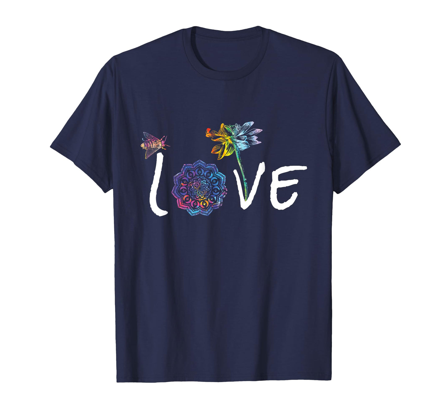 Namaste Love Lotus Flower Bee Peace Meditation Yoga Gift T-Shirt