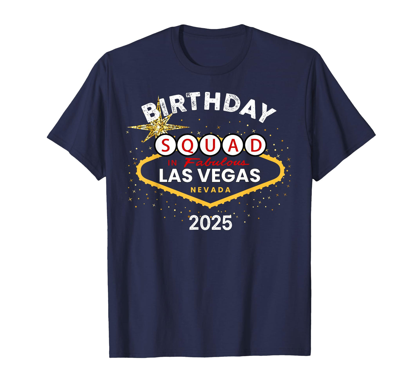 Las Vegas Girls Trip 2025 Shirts Crew Vegas Birthday Squad T-Shirt
