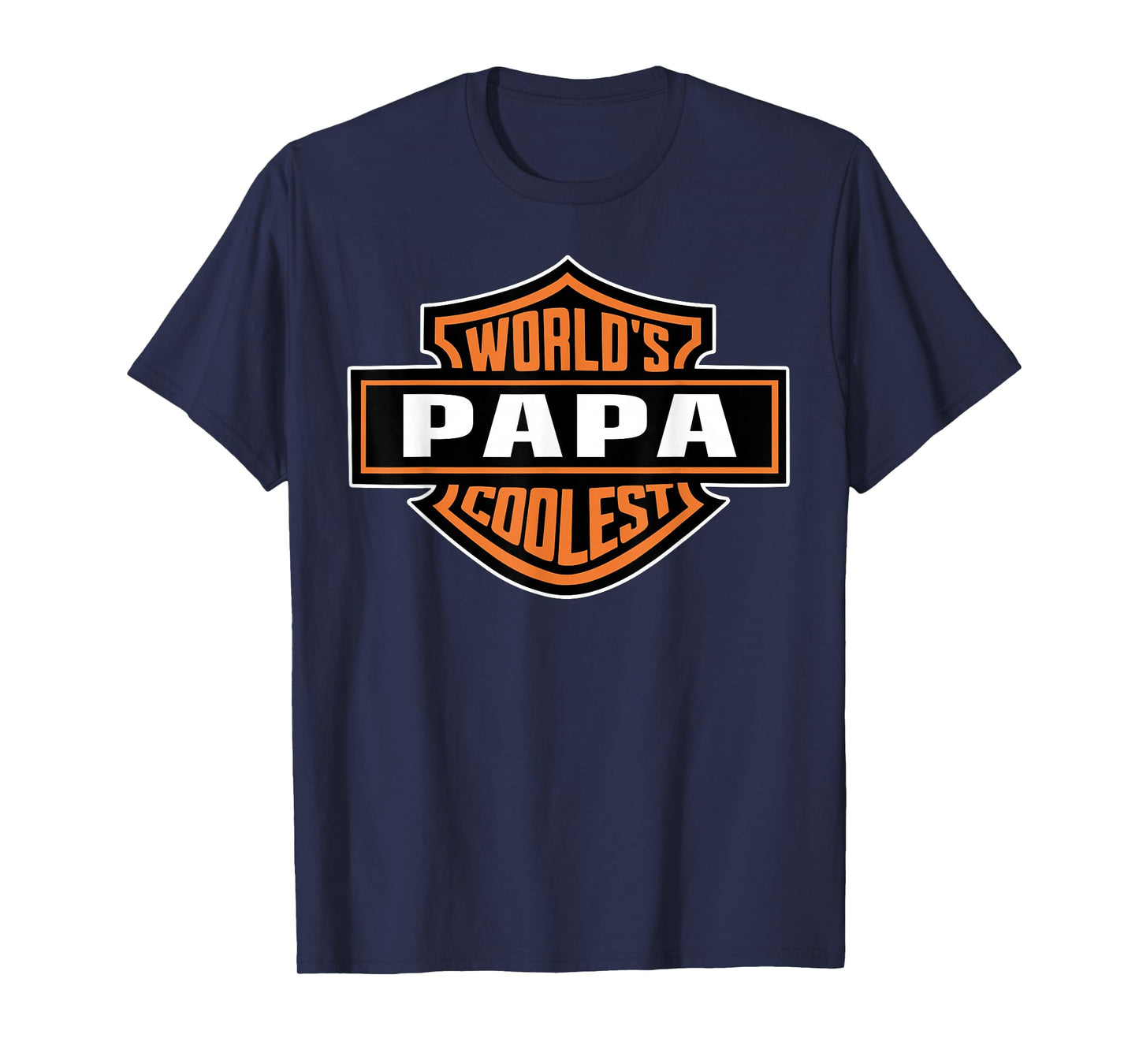 Mens World's Coolest PAPA Best Dad In The World Father's Day T-Shirt