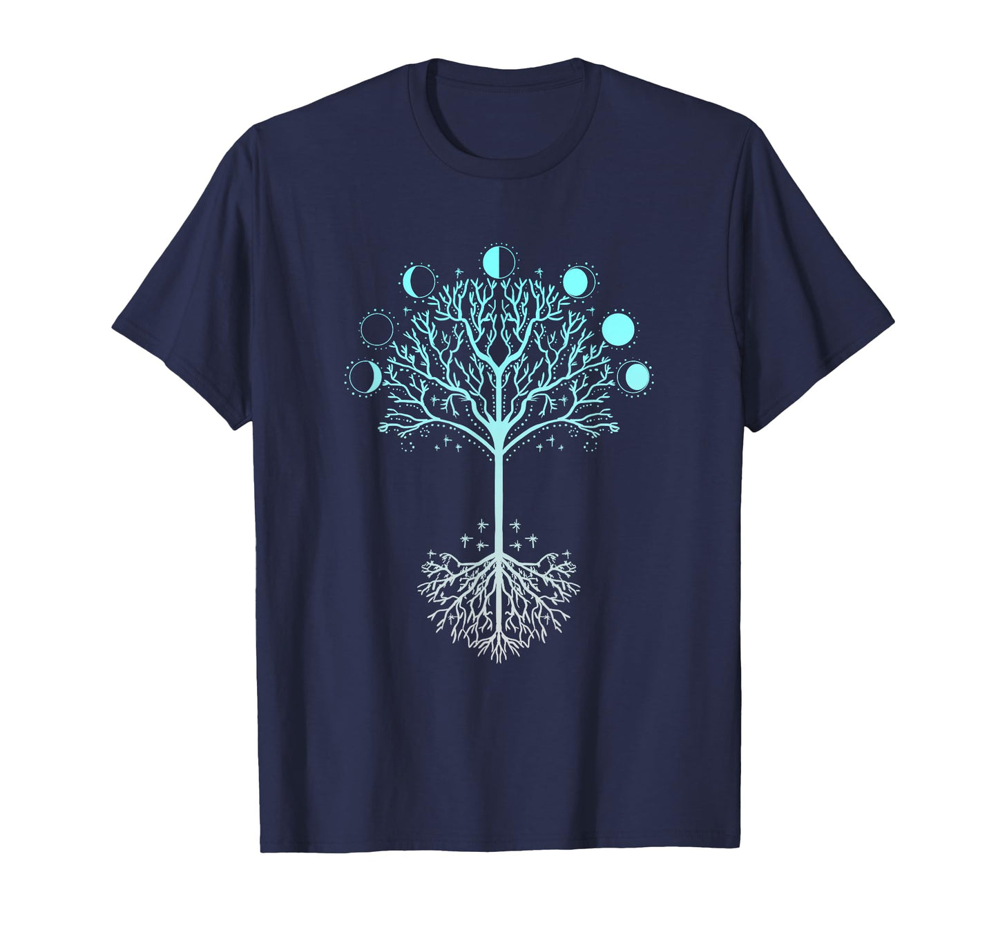 Tree Of Life Moon Phases Art Spiritual Meditation Yoga Yogi T-Shirt