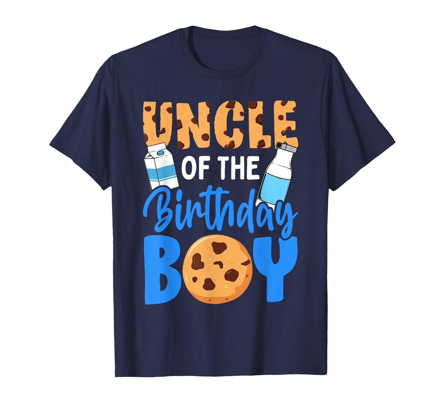 Uncle of the birthday boy Milk and Cookies 1st birthday T-Shirt