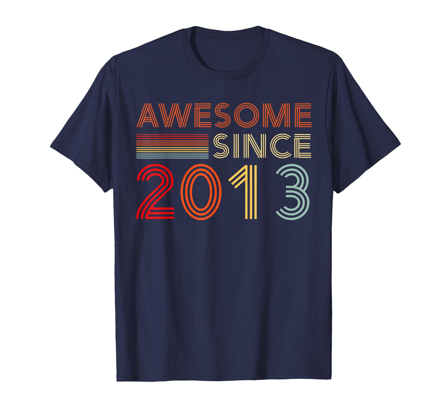 Vintage Awesome Since 2013 Retro Classic Birthday Est 2013 T-Shirt