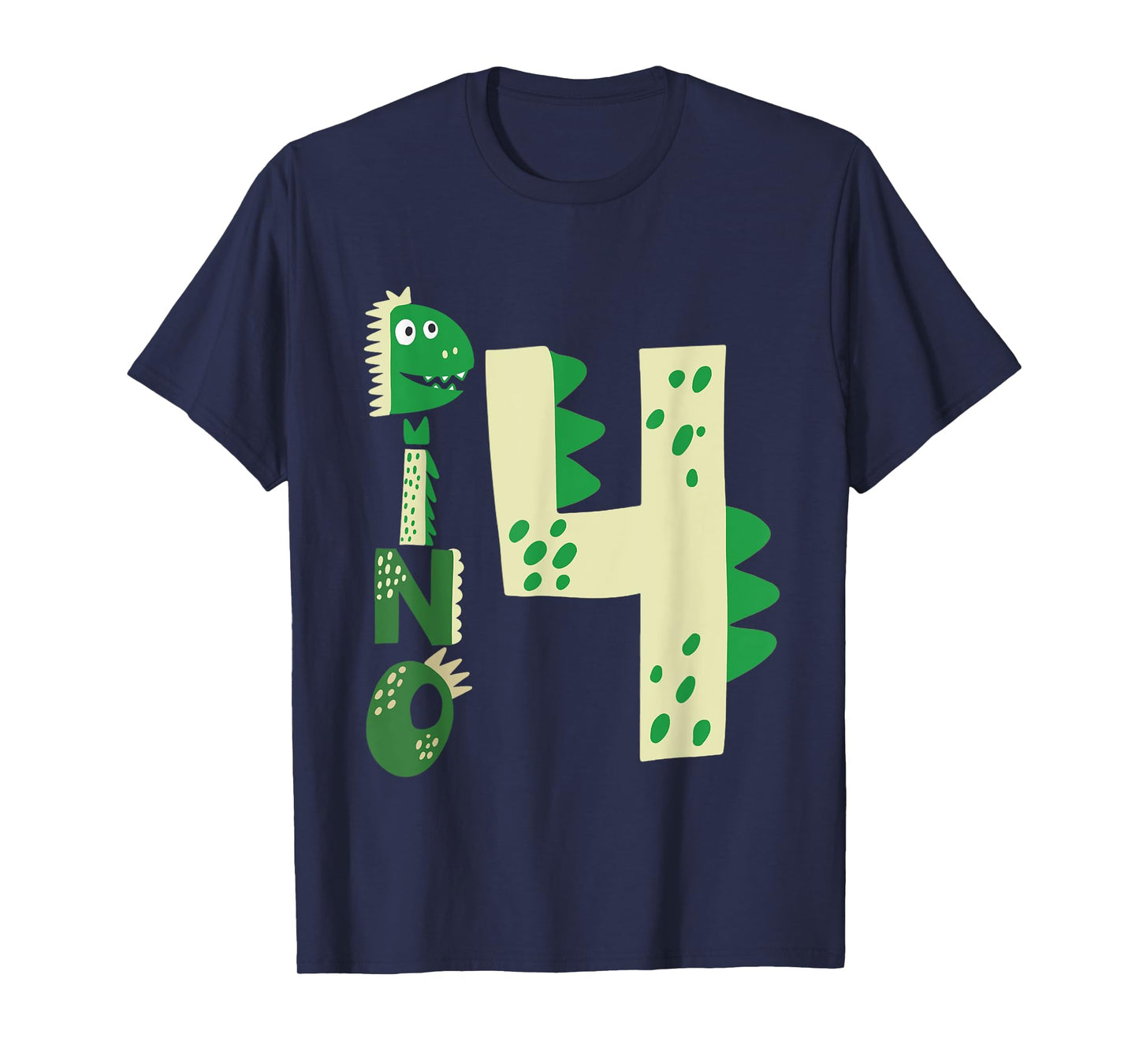 Dino Four Birthday Dinosaur 4th Birthday Boy Girl T-Shirt
