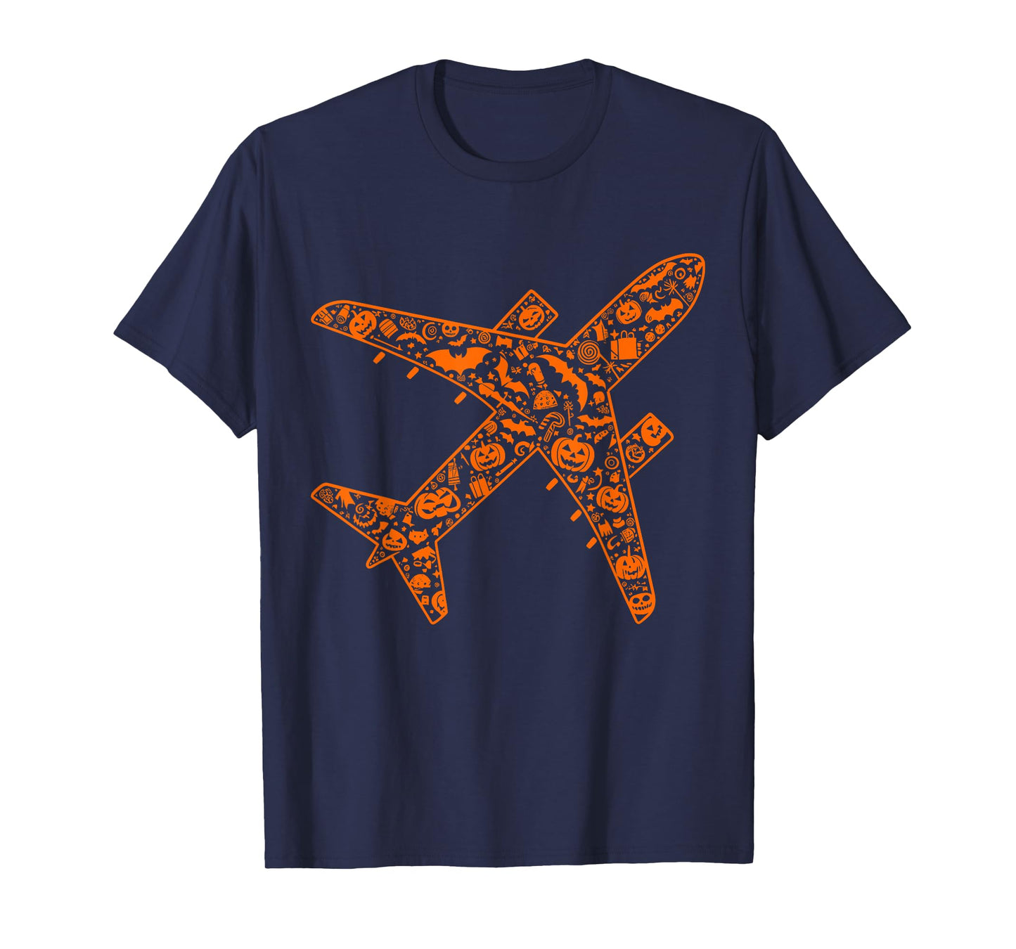 Funny Pumpkin Airplane Candy Halloween Mens Womens Kids T-Shirt