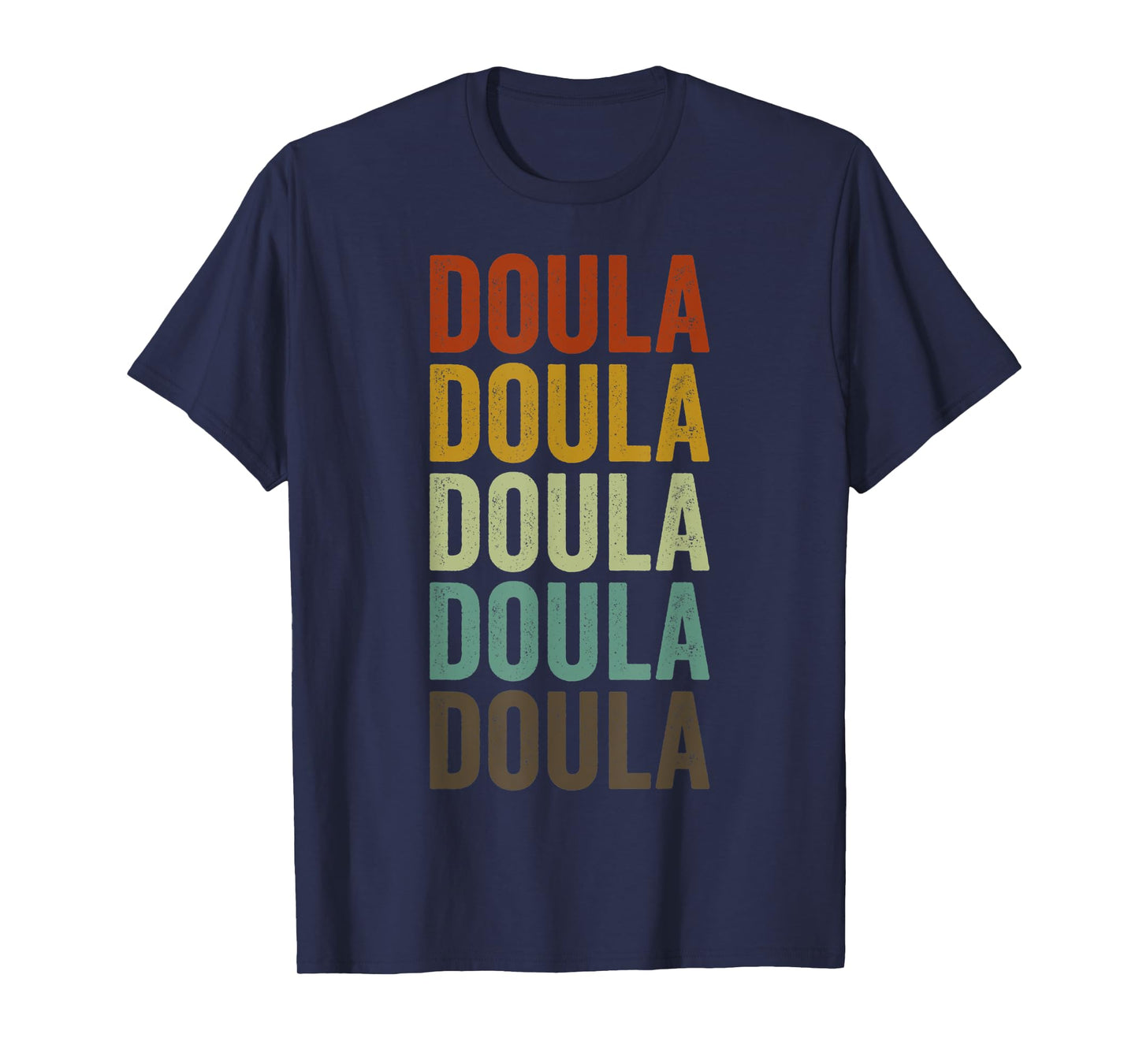 Doula Retro Gifts Doula Retro T-Shirt Black Small Classic Fit Short Sleeve Crew Neck T-Shirt Unisex-Kids