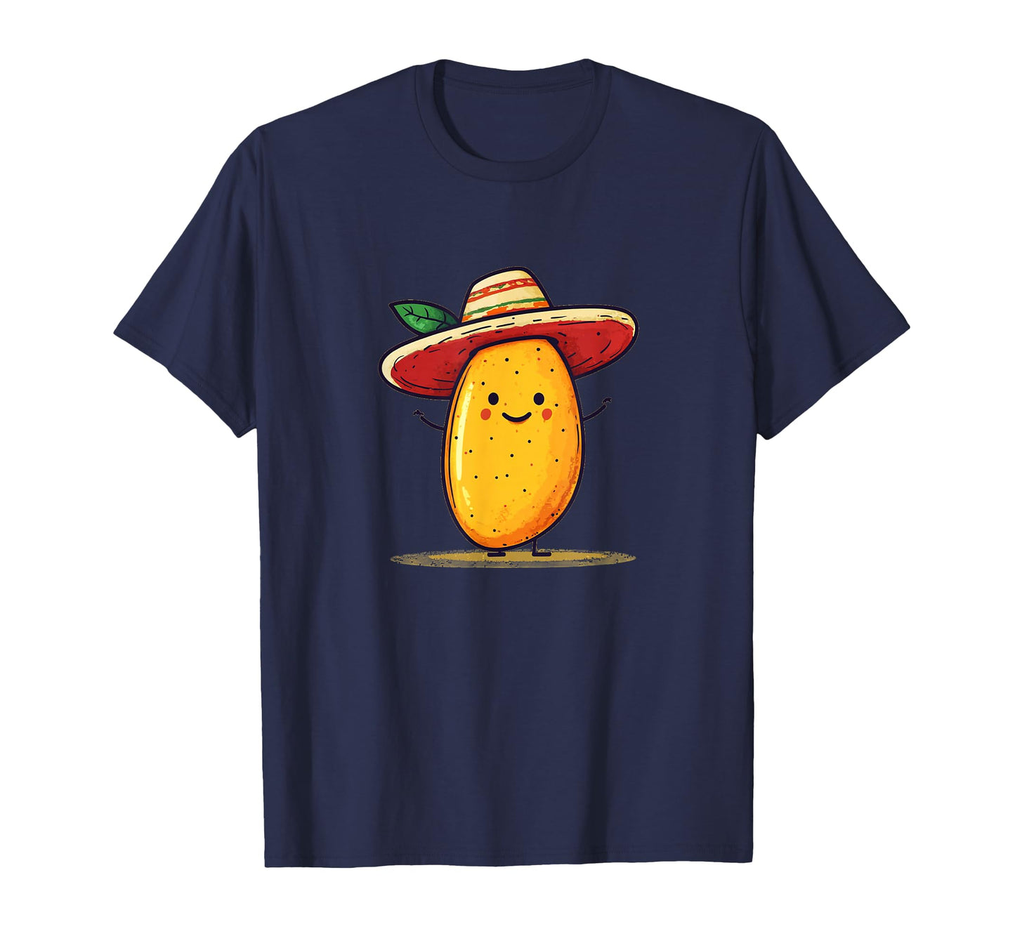 Joyful Mango Fruit with Sombrero Hat Costume T-Shirt