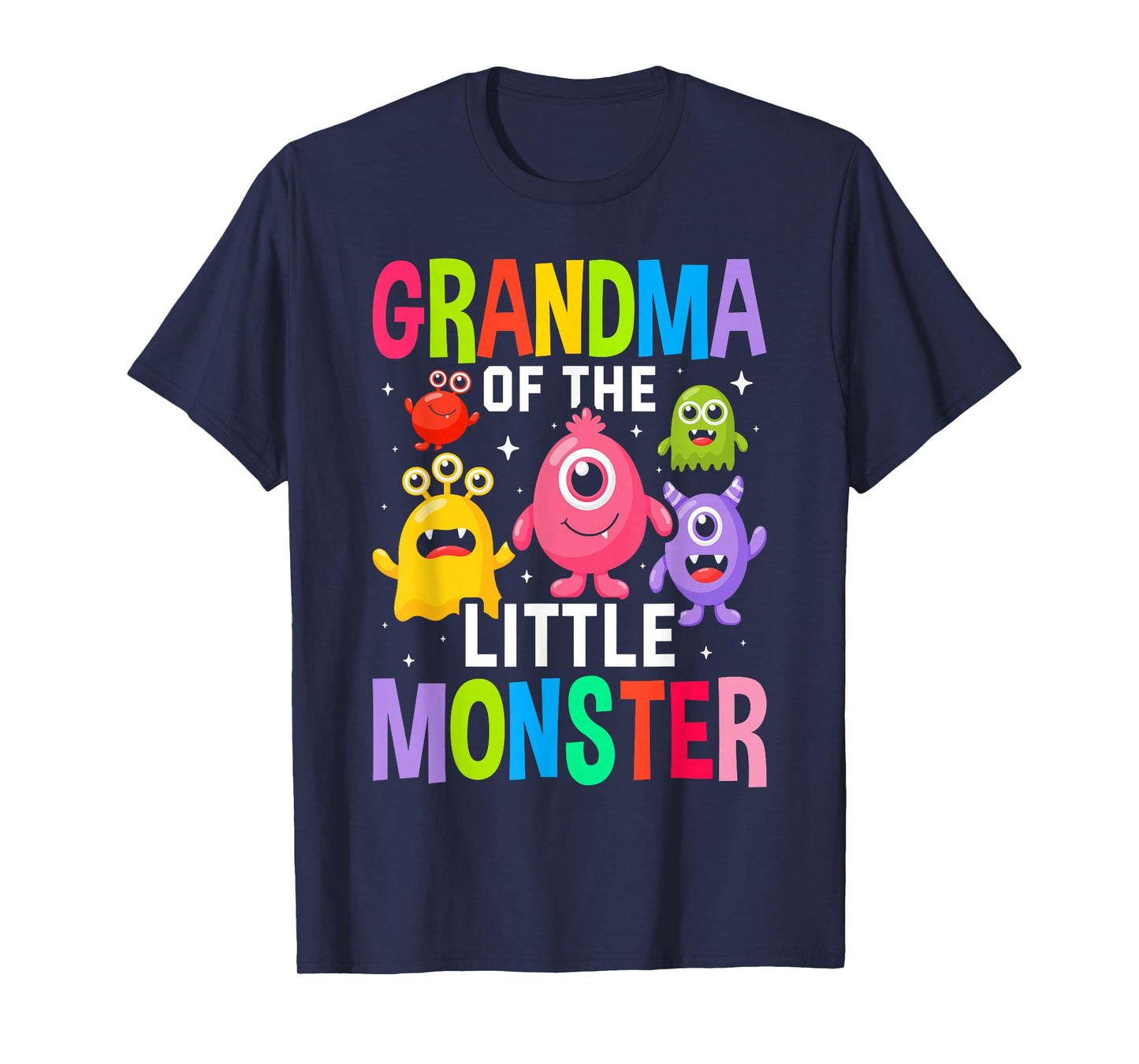 Grandma Of The Little Monster Birthday Party Family Monster T-Shirt