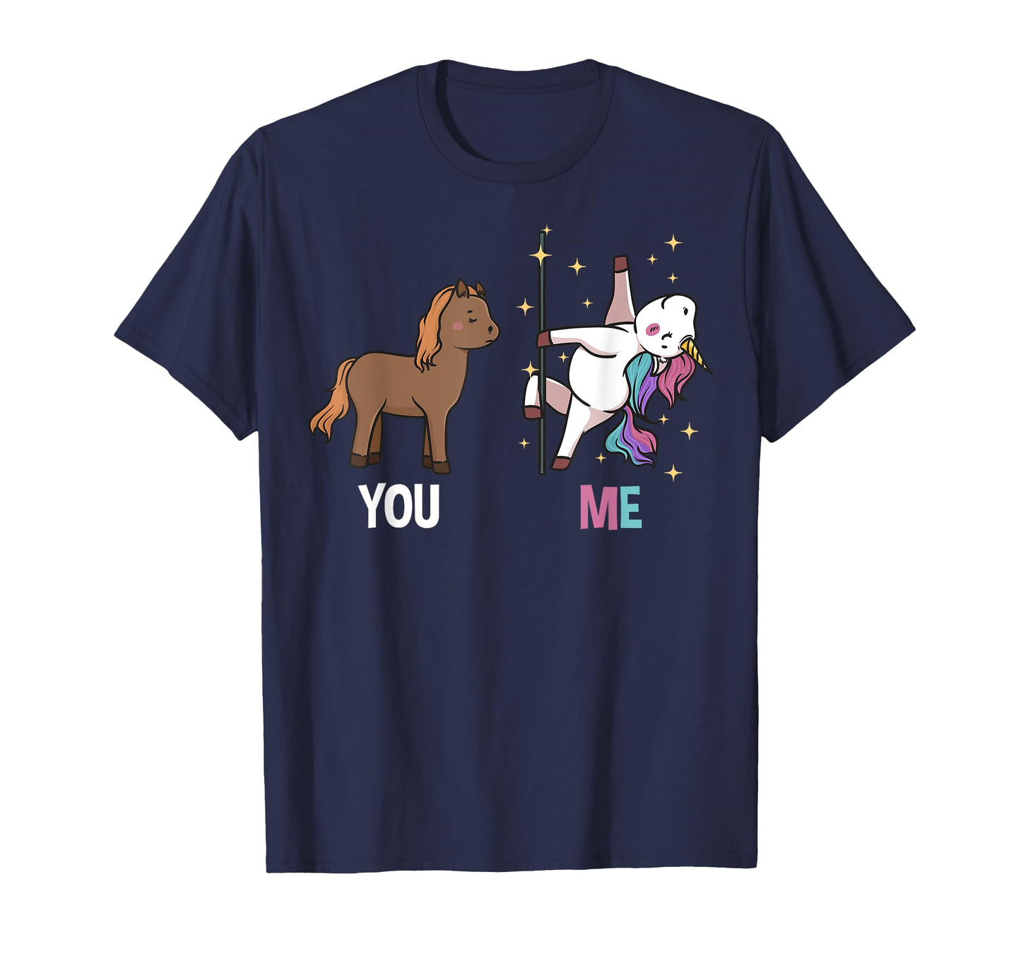 Funny Unicorn Yoga Pole Dancing T-Shirt