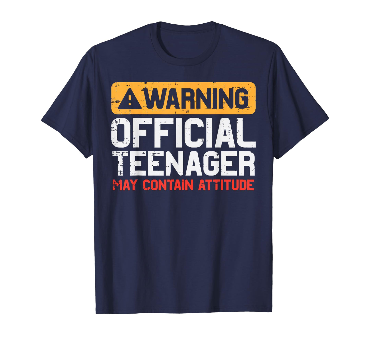 Warning Official Teenager Attitude 13th Birthday Boys Girls T-Shirt