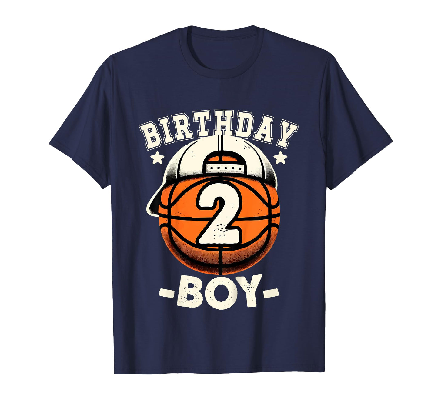 Kids 2nd Birthday Boy 2 Year Old Basketball Theme Decorations Boy T-Shirt