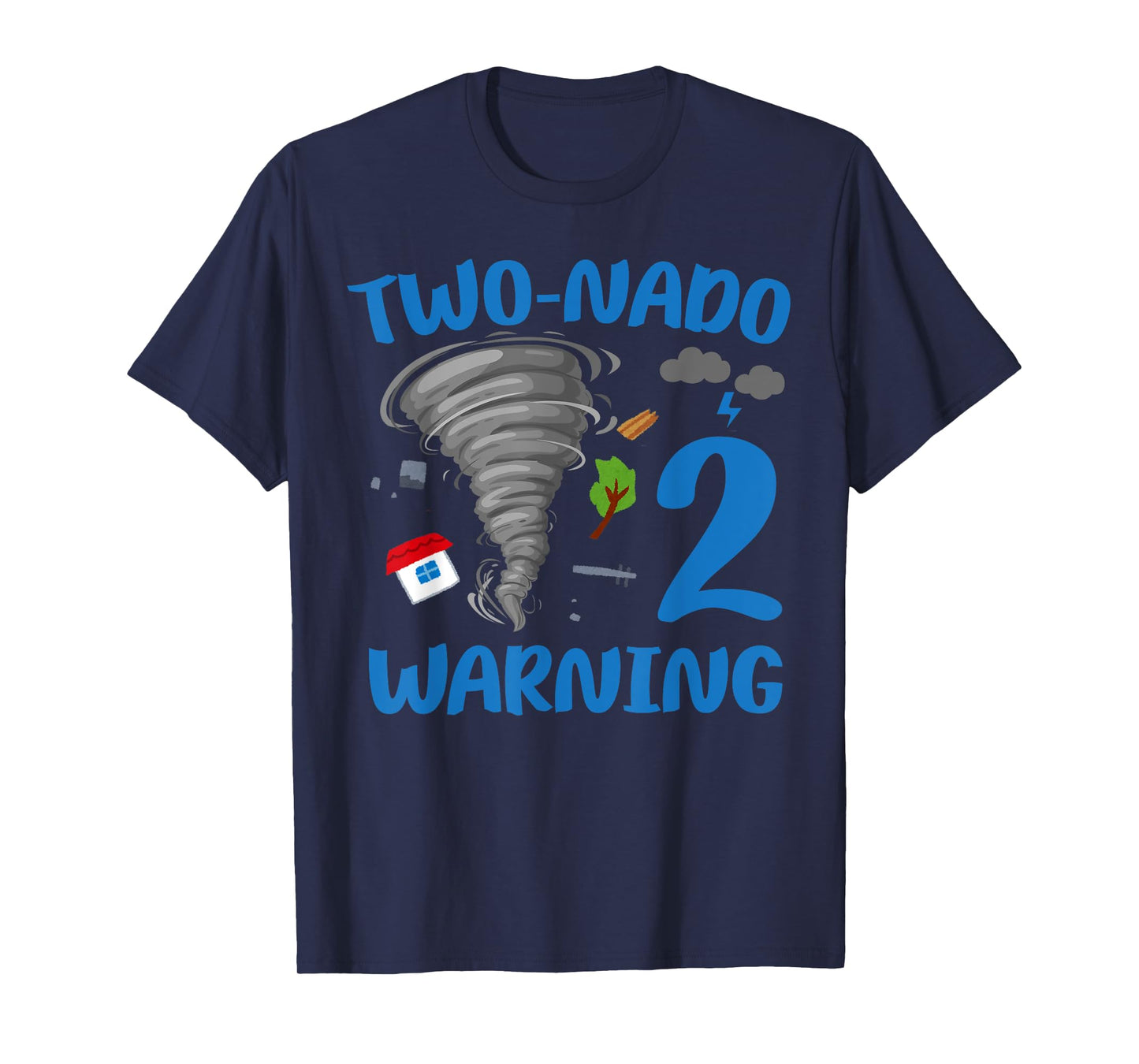 Kids Two-nado Warning 2nd Birthday Theme Tornado Party T-Shirt