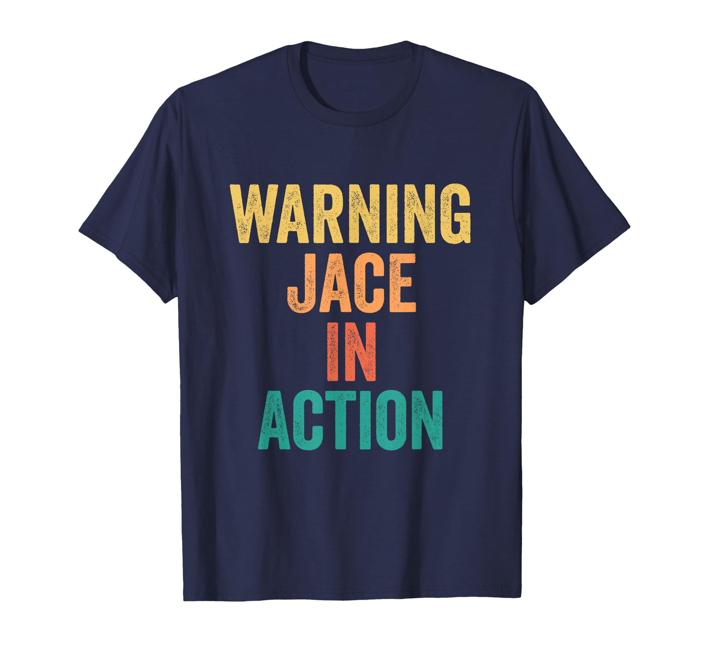 Warning Jace In Action Funny Custom Name For Boys T-Shirt
