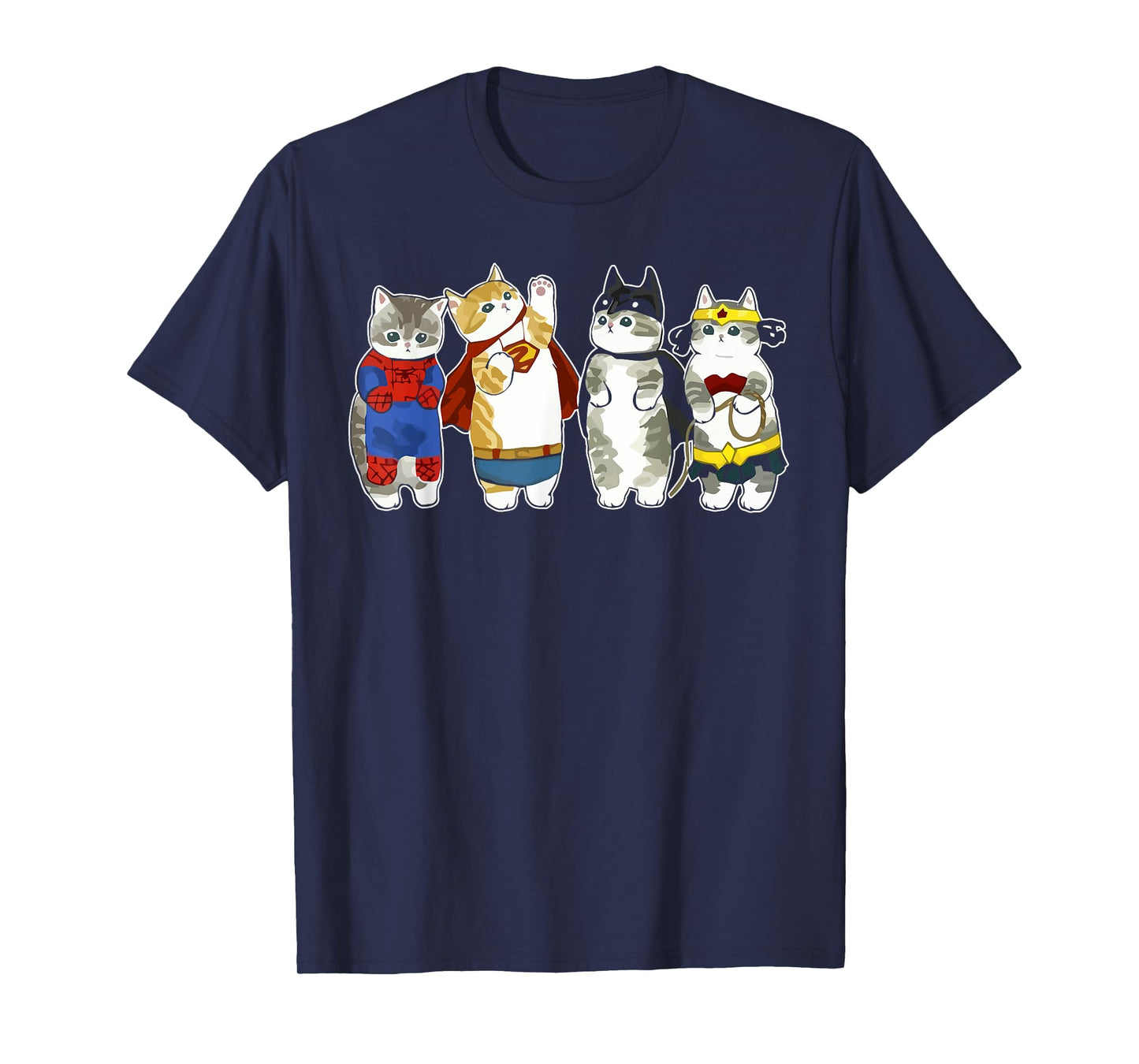 Superhero Cats Kitten Kitty Cats Lover Super Kitten Funny T-Shirt