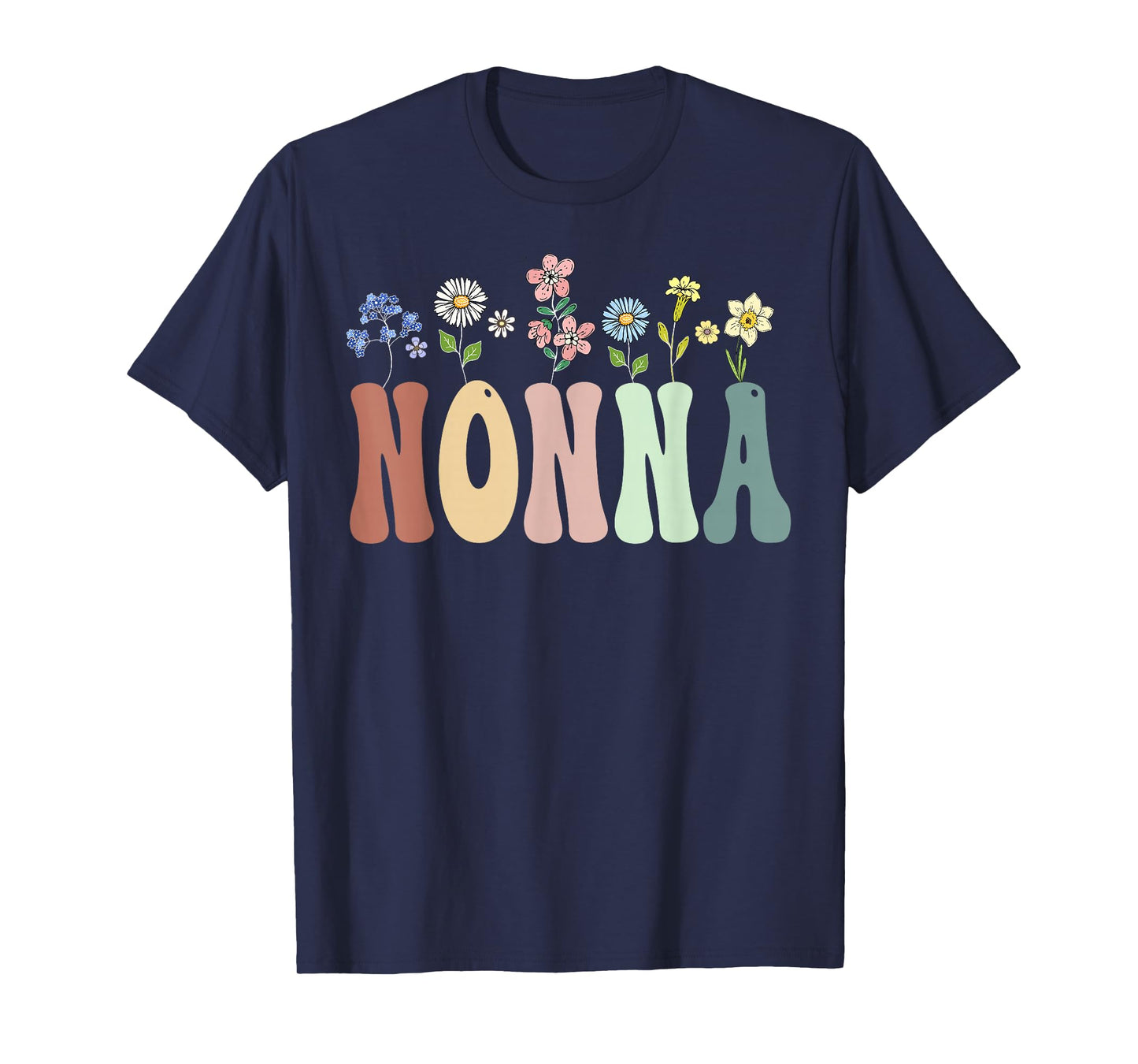 Nonna Gifts Women Wildflower Floral Design Nonna T-Shirt