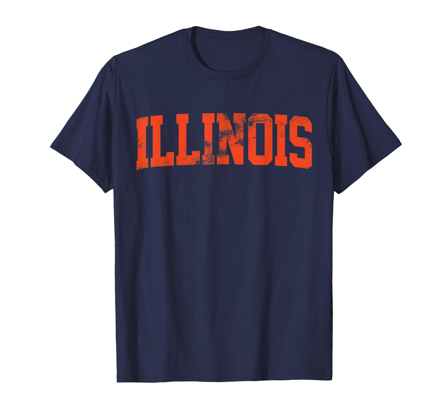 Retro Illinois IL Souvenir Vintage Illinois Orange Throwback T-Shirt