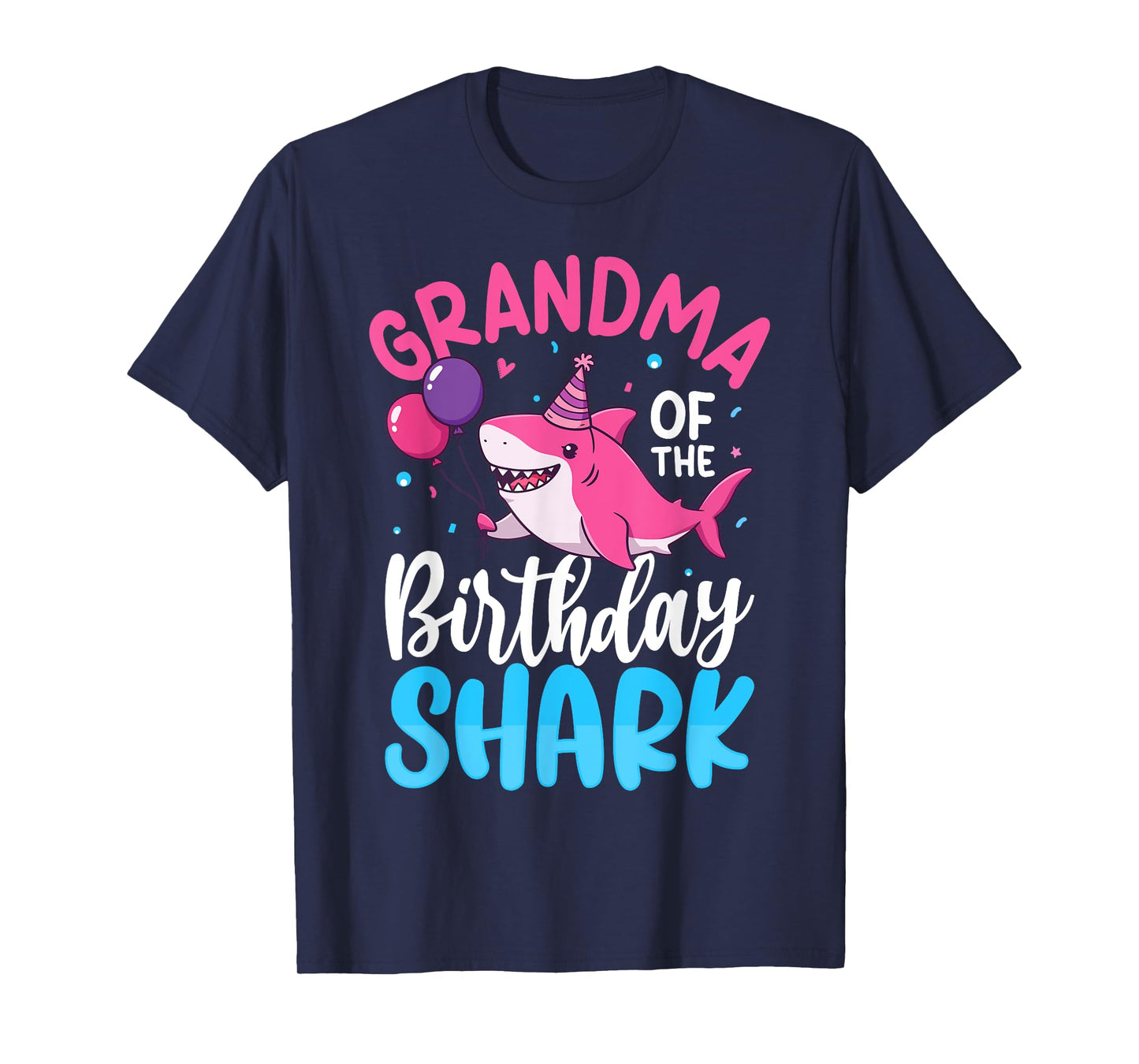 Grandma Birthday Kids Shark Party Matching Family T-Shirt