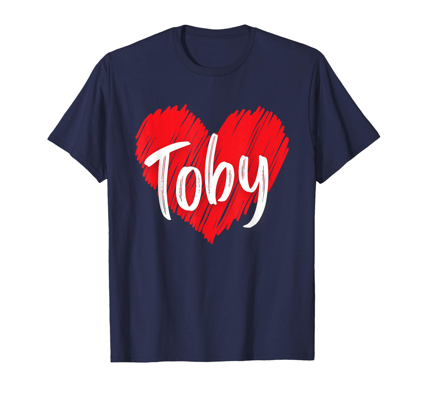 I Love Toby Heart Personalized Name Toby T-Shirt
