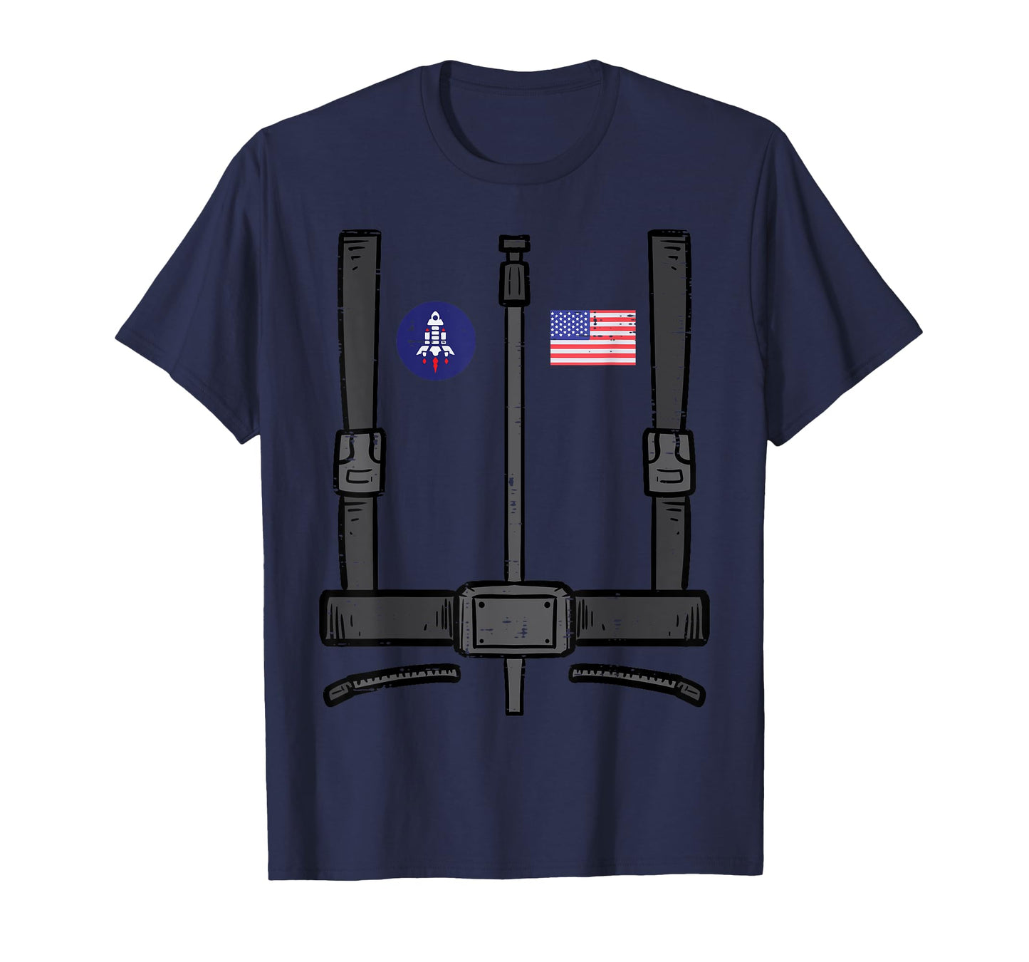 US Astronaut Costume Space Suit Galaxy Men Women Boys Kids T-Shirt