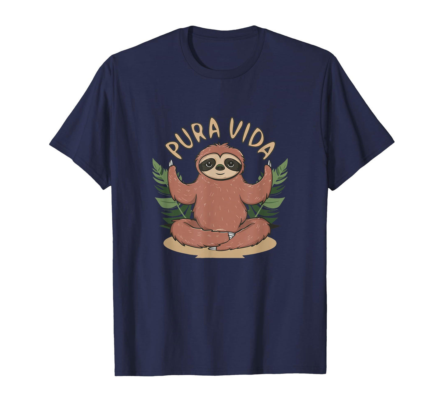 Pura Vida Costa Rica Yogi Sloth Meditation - Costa Rican T-Shirt