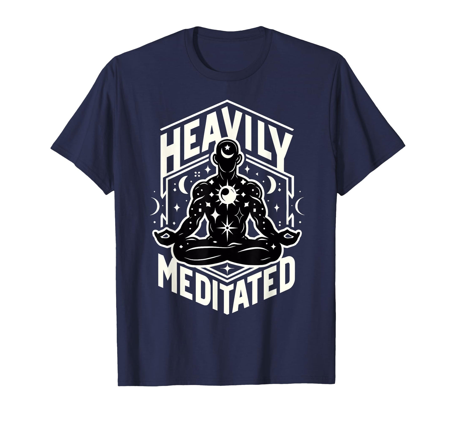 Heavily Meditated Funny Men's Meditation Mindfulness Yoga T-Shirt
