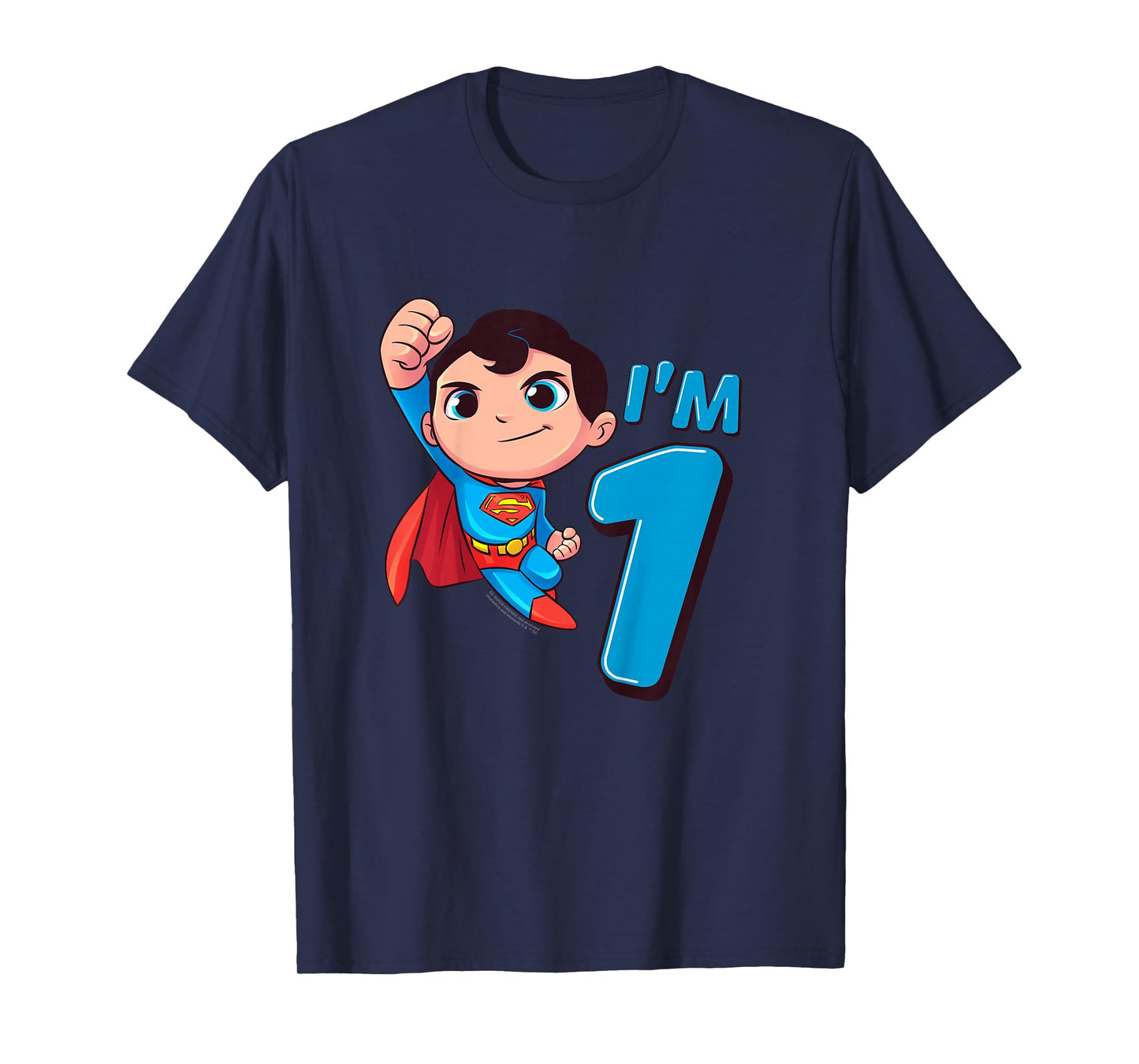 Kids Superman 1st Birthday Cute I'm 1 T-Shirt