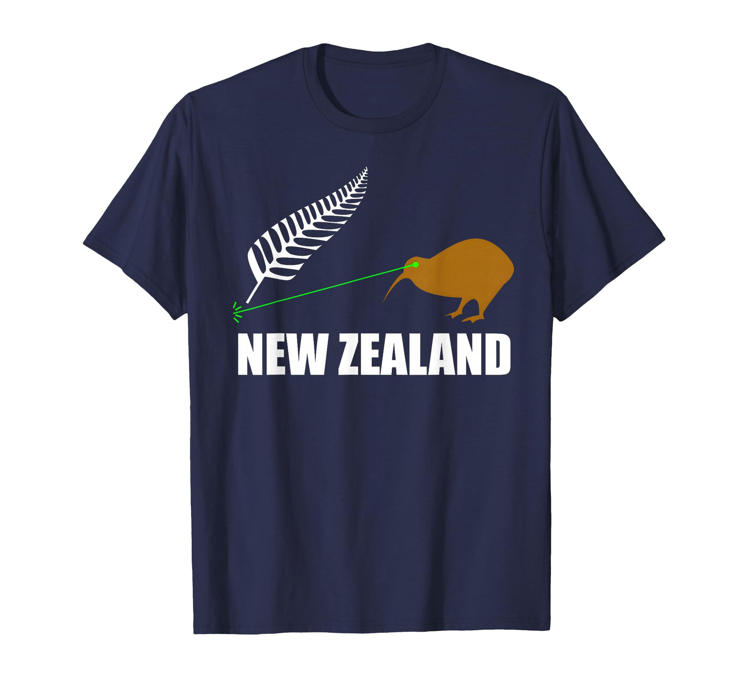 Laser Kiwi Flag New Zealand Flag T-Shirt