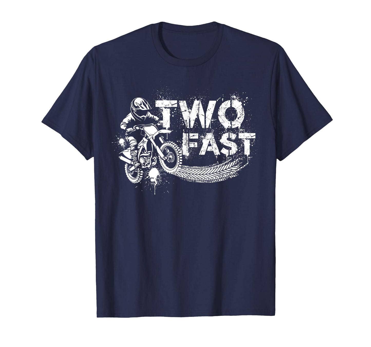 Two Fast Dirt Bike Birthday Decorations 2nd Birthday Boy T-Shirt