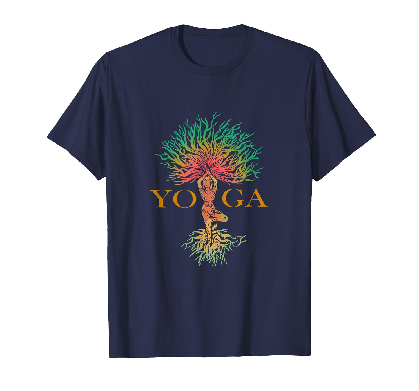 Tree of Life with Woman Yoga T-Shirt Chakra Haka Yoga T-Shirt