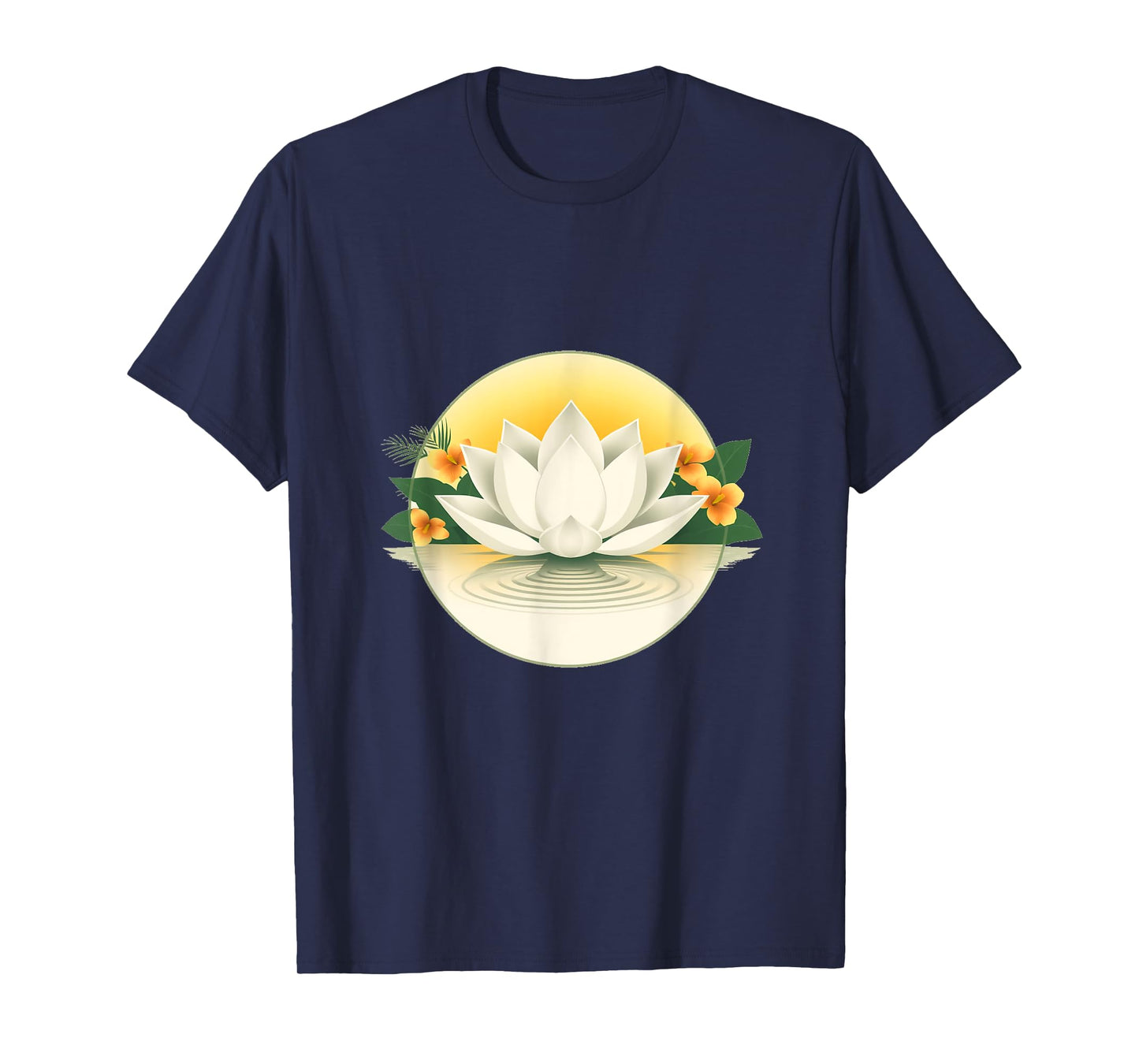 White Lotus Flower Summer Design T-Shirt