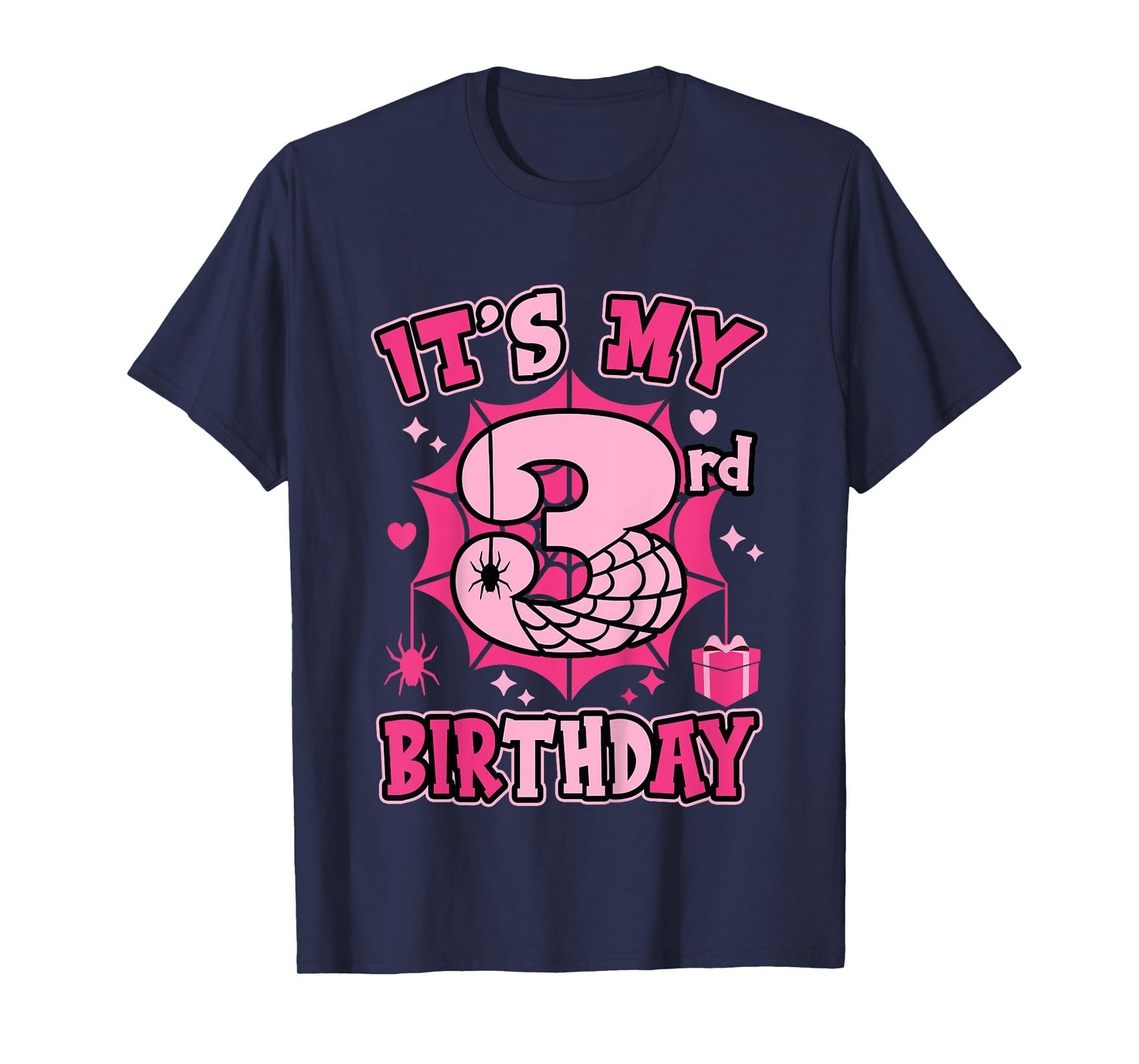 Kids It's My 3rd Birthday Spider Girl Costume Party 3 Year Old T-Shirt