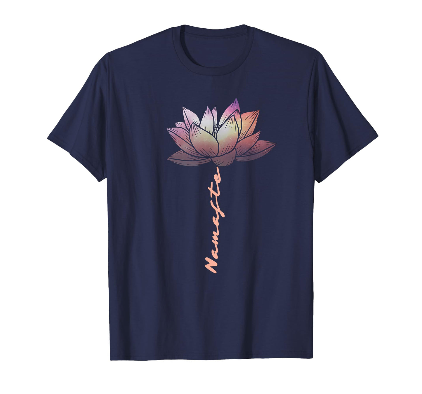Lotus Fun Watercolor Namaste Lotus Flower Spiritual Yoga Med T-Shirt