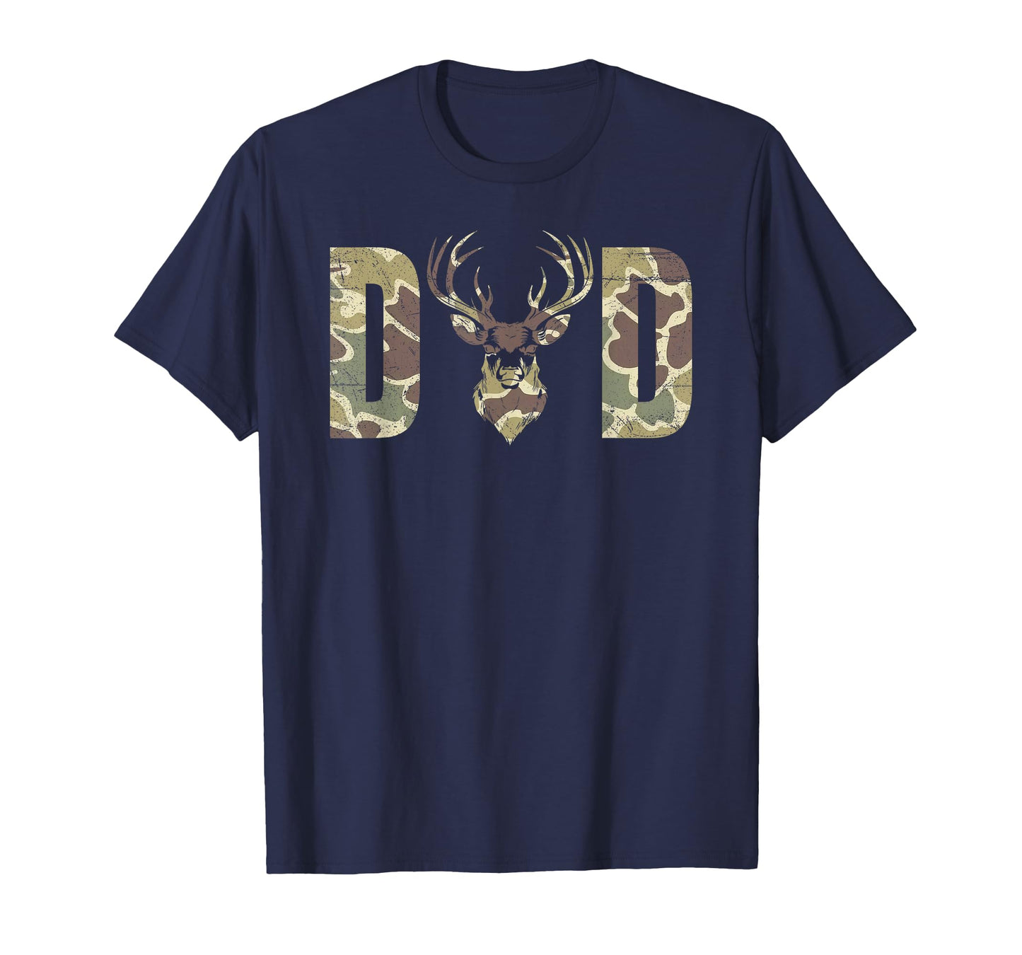 Old School Camo Dad Hunting, Camouflage Deer Father's Day T-Shirt
