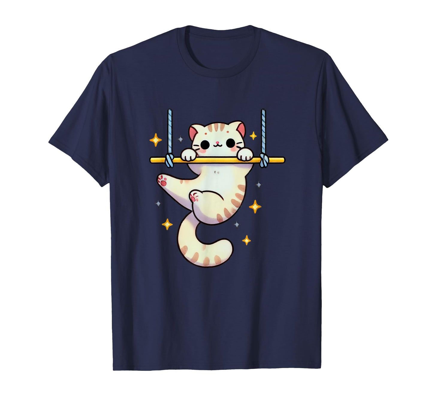 Hang In There Aerial Kitty Aerialist Cat Trapeze Men Women Kids T-Shirt