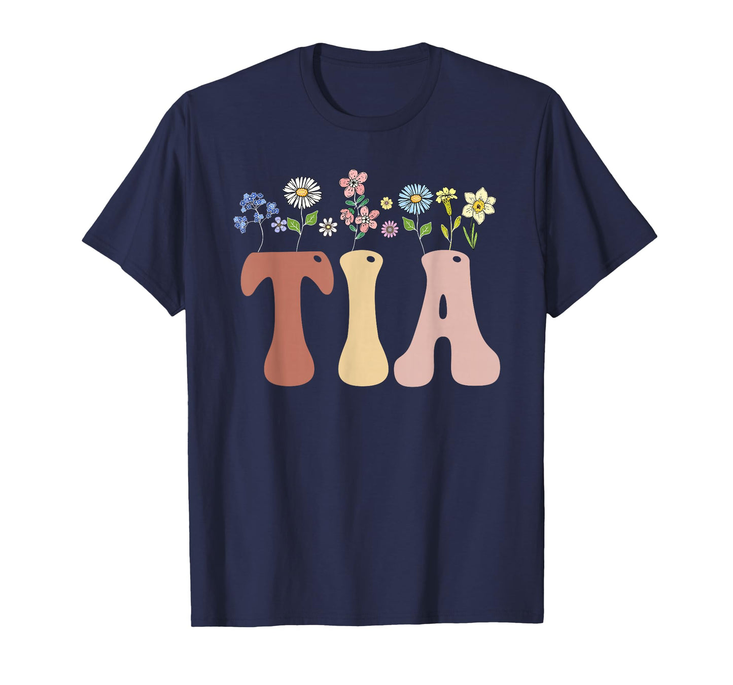 Tia Gifts Women Wildflower Floral Design Tia T-Shirt