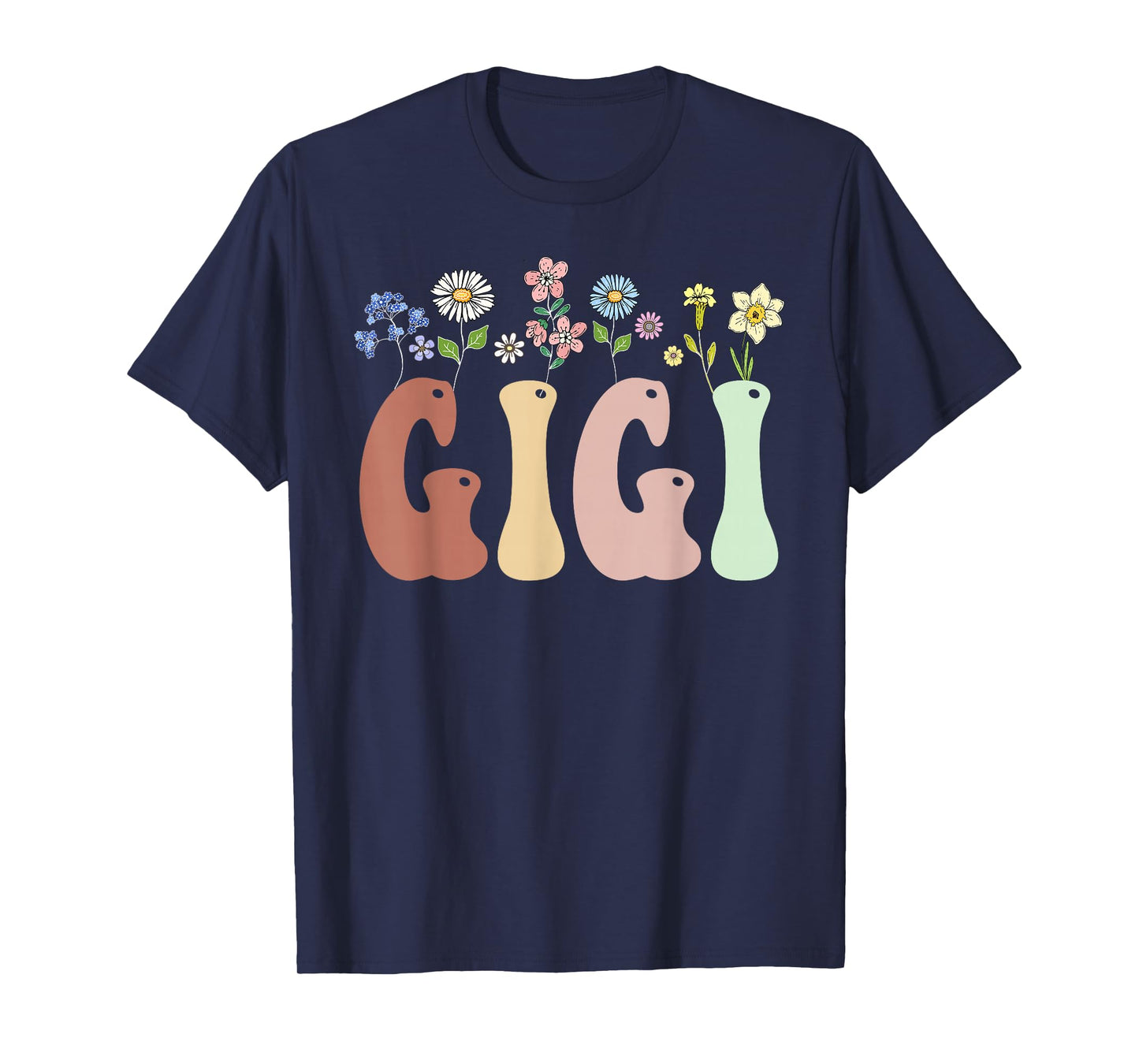 Gigi Gifts Women Wildflower Floral Design Gigi T-Shirt