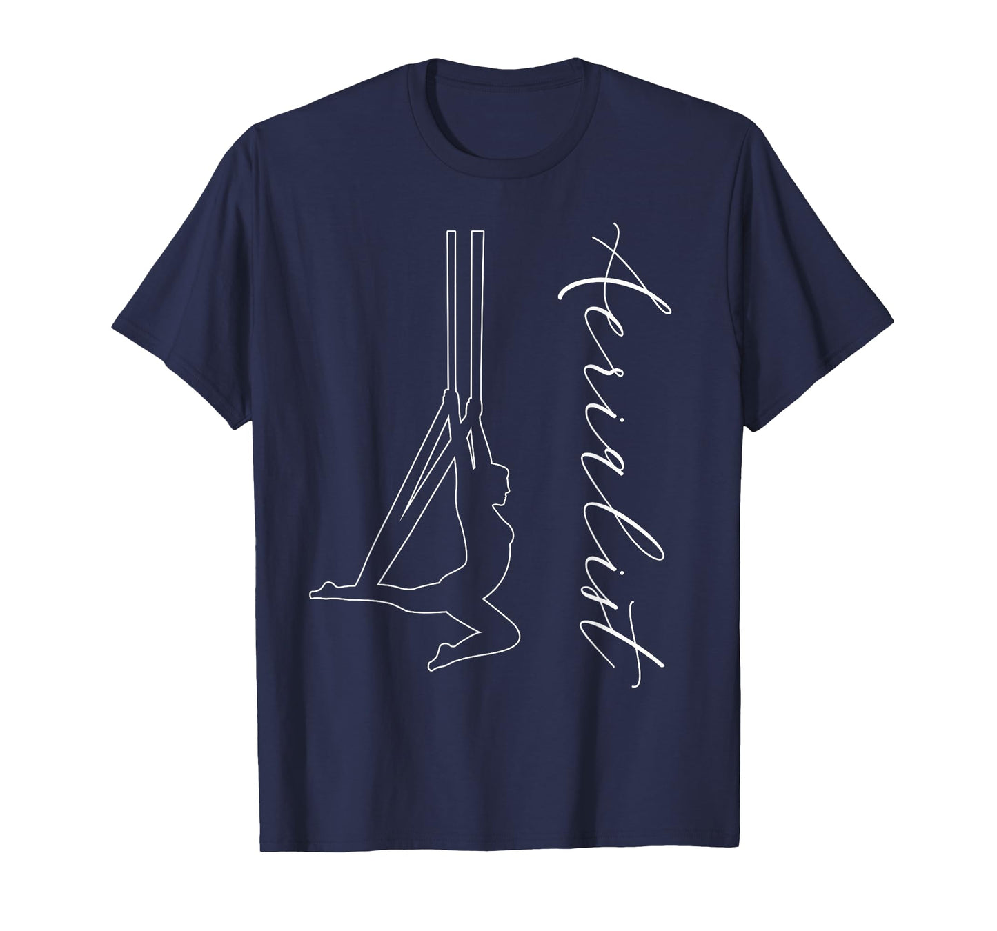 Aerialist Aerial Arts Gifts, Cursive Side Silks Hammock T-Shirt