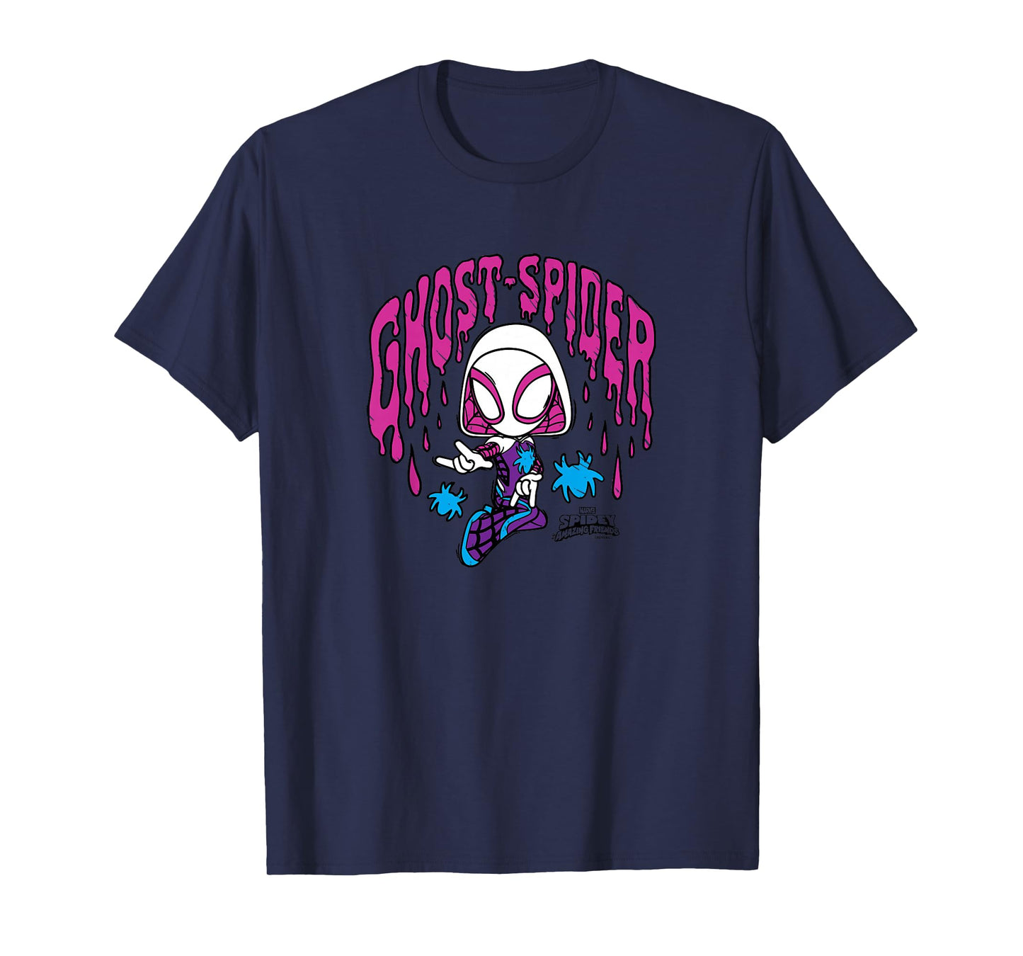 Kids Spidey And His Amazing Friends - Ghost Spider Scribble T-Shirt