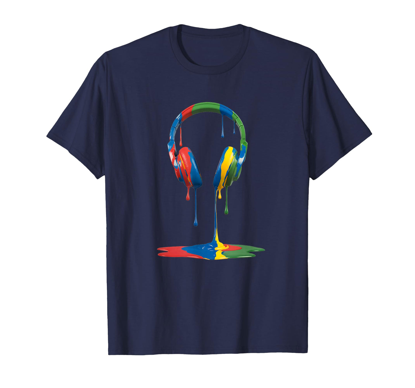 Gamer Headphones Paint Drip Music Lover T-Shirt