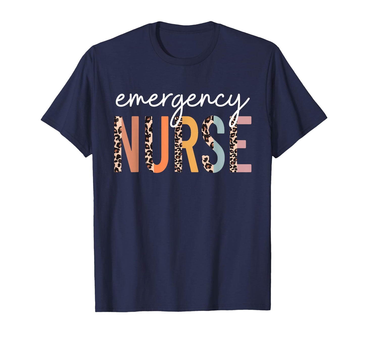 Emergency Nurse Leopard Of ER Nurse Nursing School Women T-Shirt