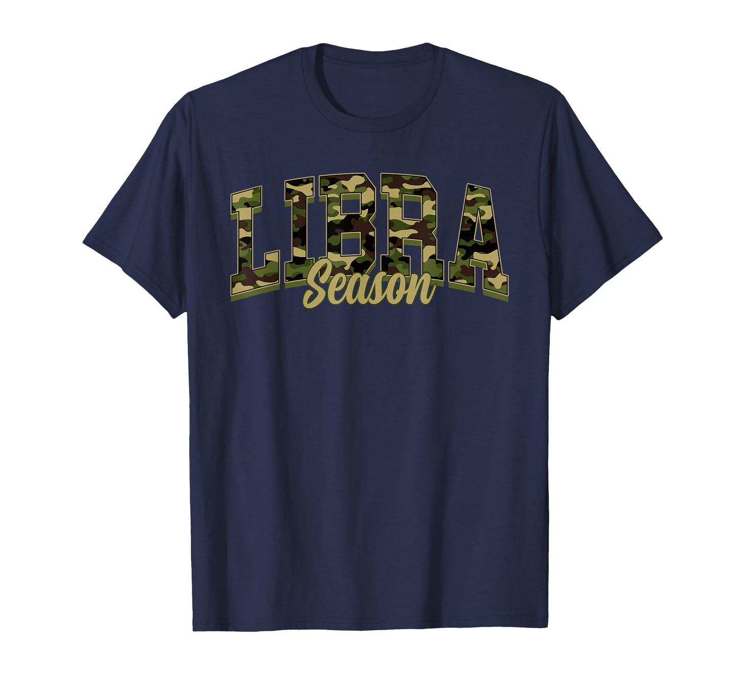 Libra Season Camo Camouflage Birthday Zodiac T-Shirt