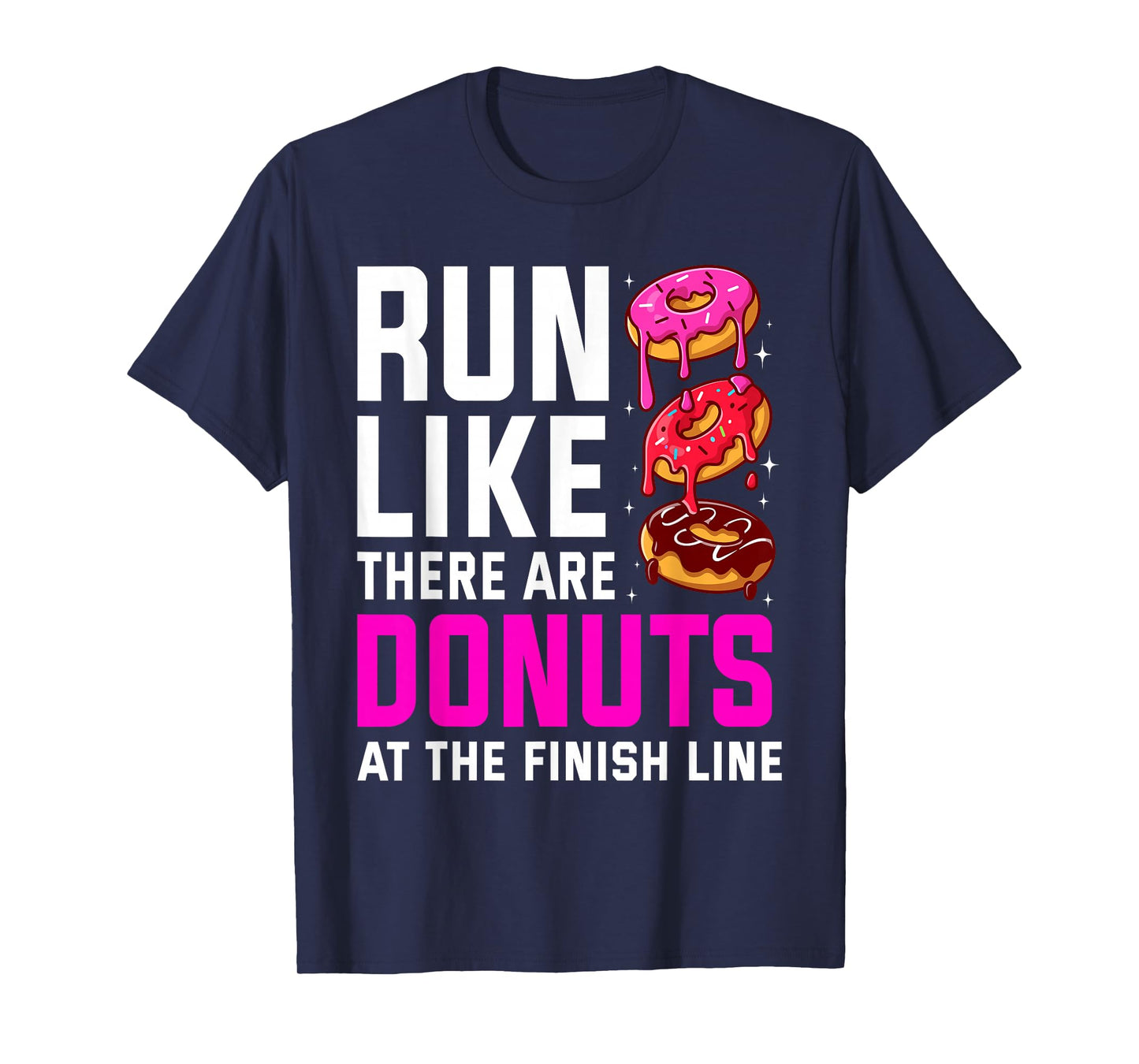 Funny Running For Men Women Donut Finish Line Marathon T-Shirt